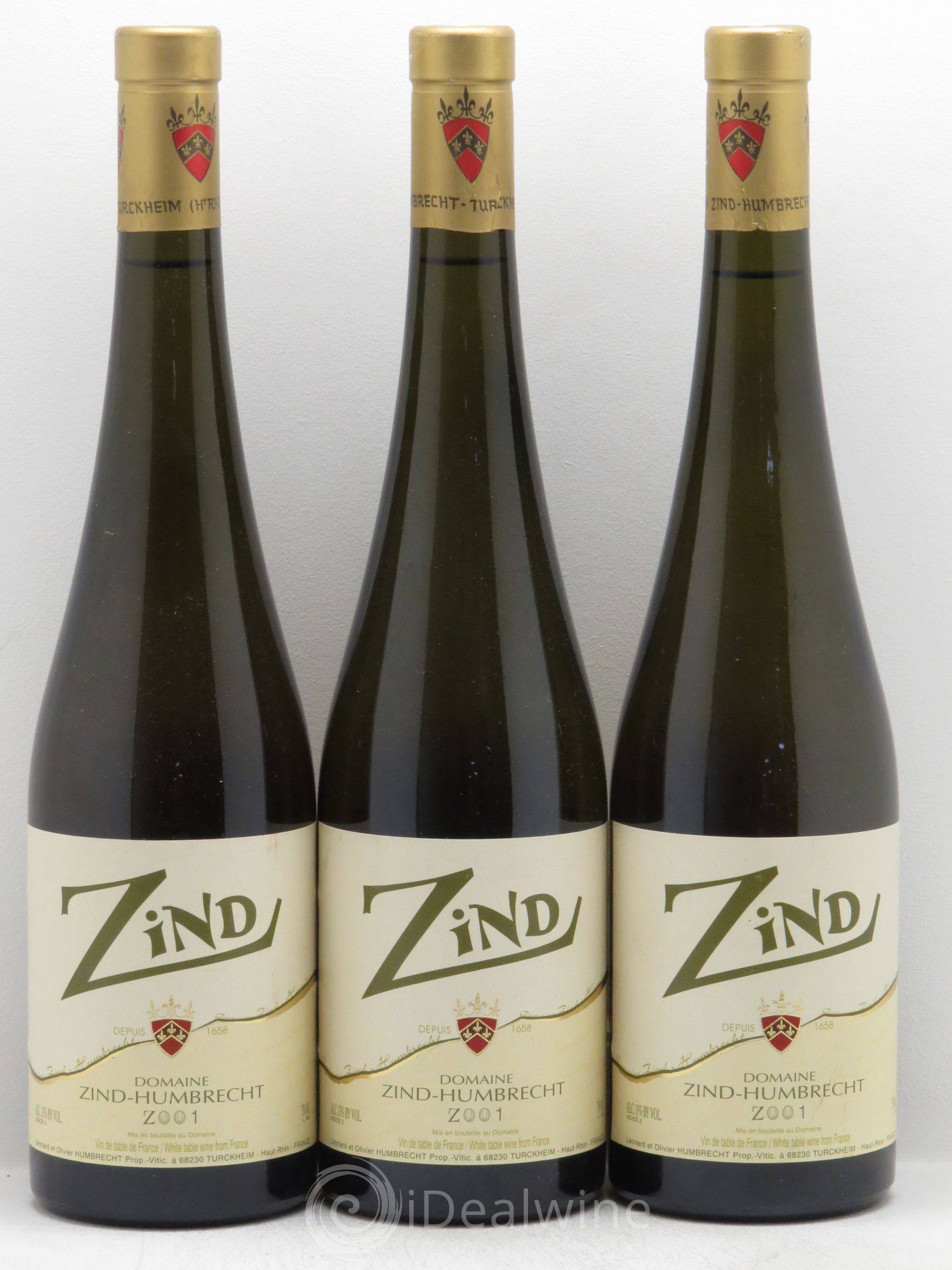 Vin de table Zind-Humbrecht 2001 - Posten von 3 Flaschen - 0