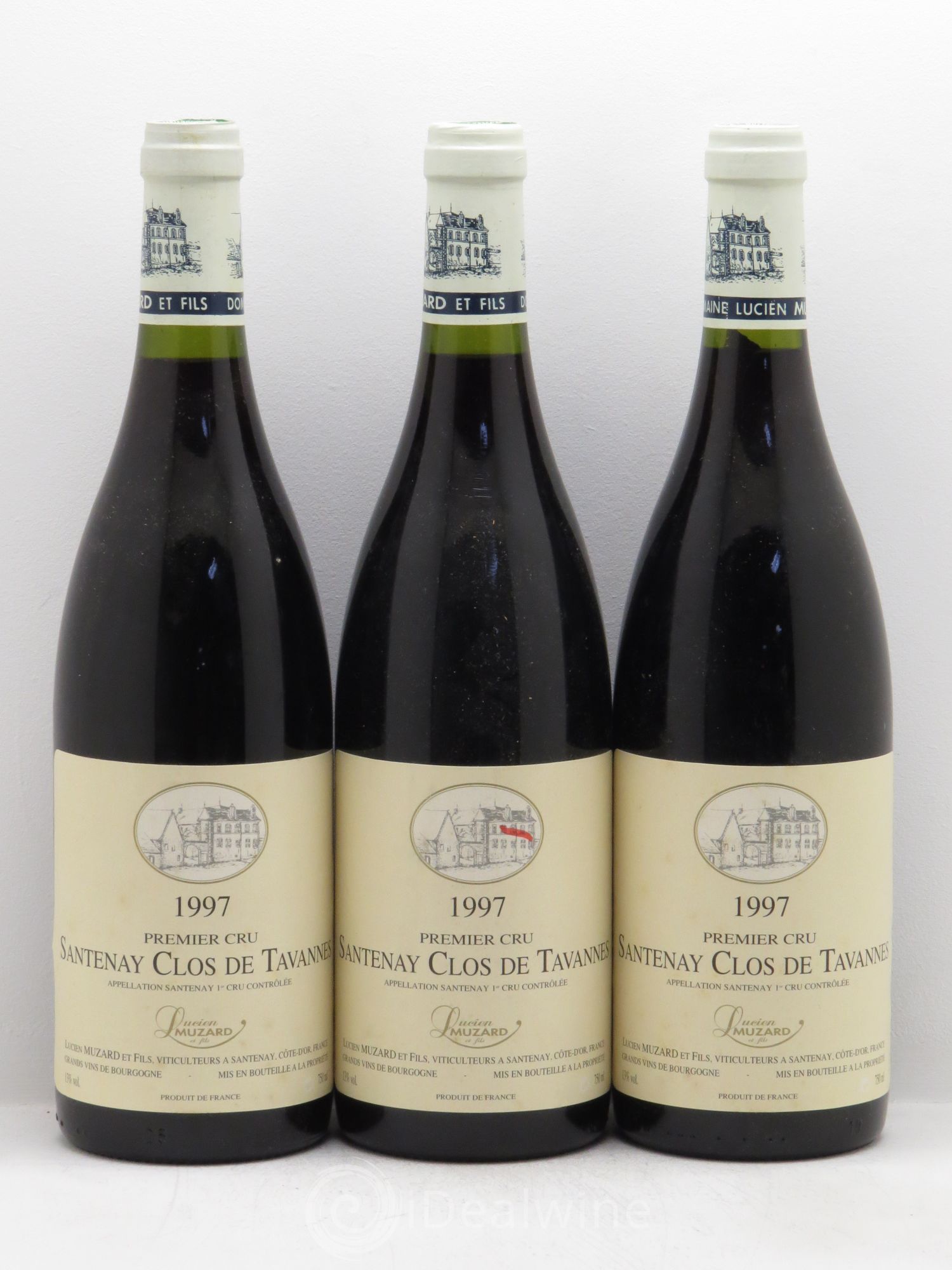 Santenay 1er Cru Tavannes - Muzard 1997 - Lot de 3 bouteilles - 0