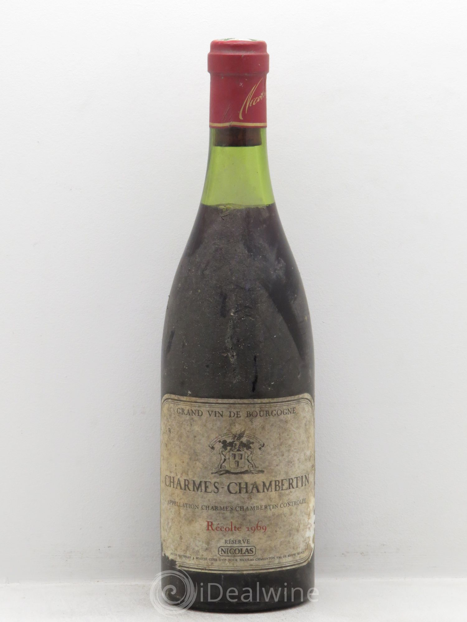 Charmes-Chambertin Grand Cru Récolte Nicolas 1969 - Lot de 1 bouteille - 0