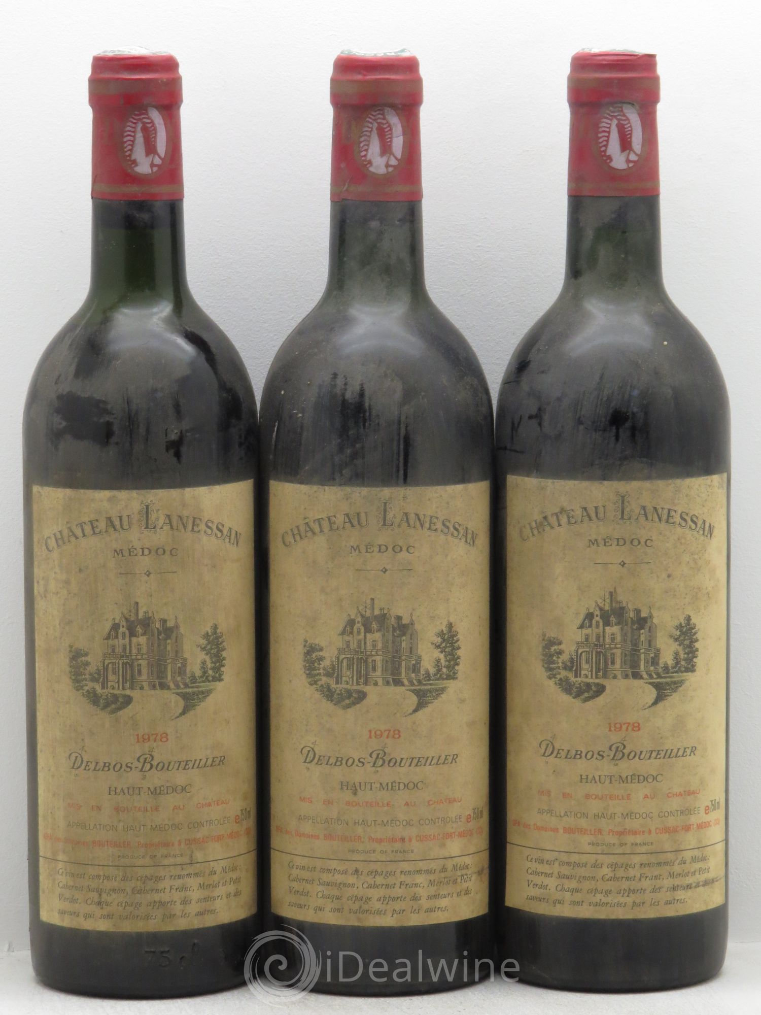 Château Lanessan Cru Bourgeois (sans prix de réserve) 1978 - Lot de 3 bouteilles - 0