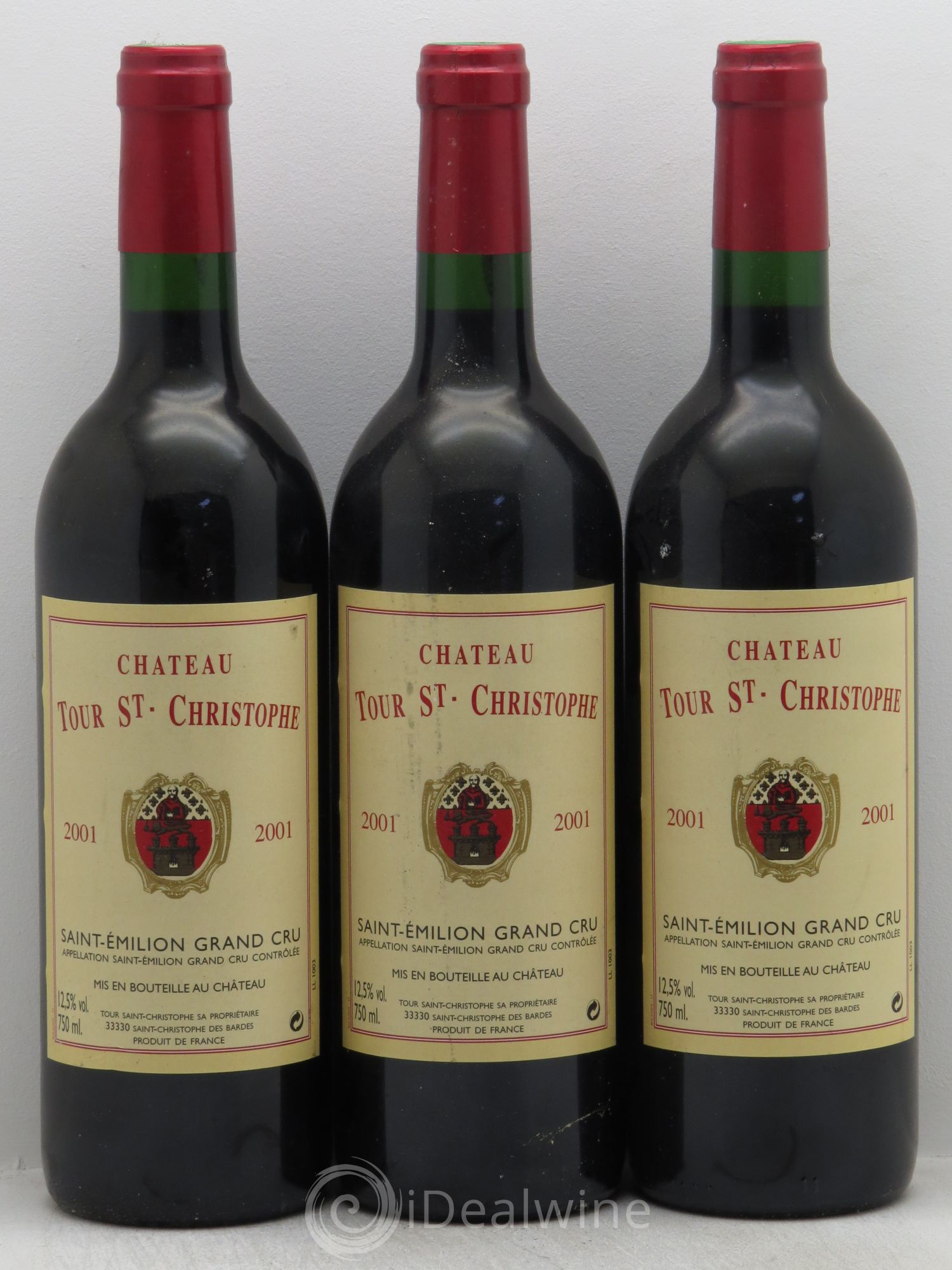 Saint-Émilion Château Tour saint Christophe (sans prix de réserve) 2001 - Posten von 3 Flaschen - 0