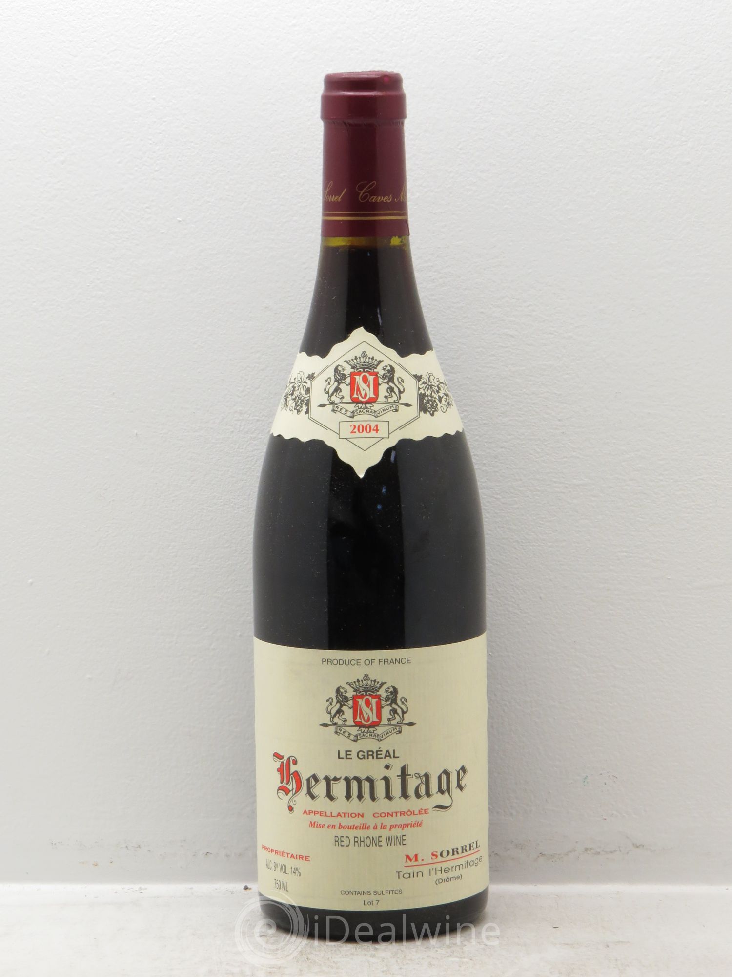Hermitage Le Gréal Marc Sorrel (sans prix de réserve) 2004 - Lot de 1 bouteille - 0