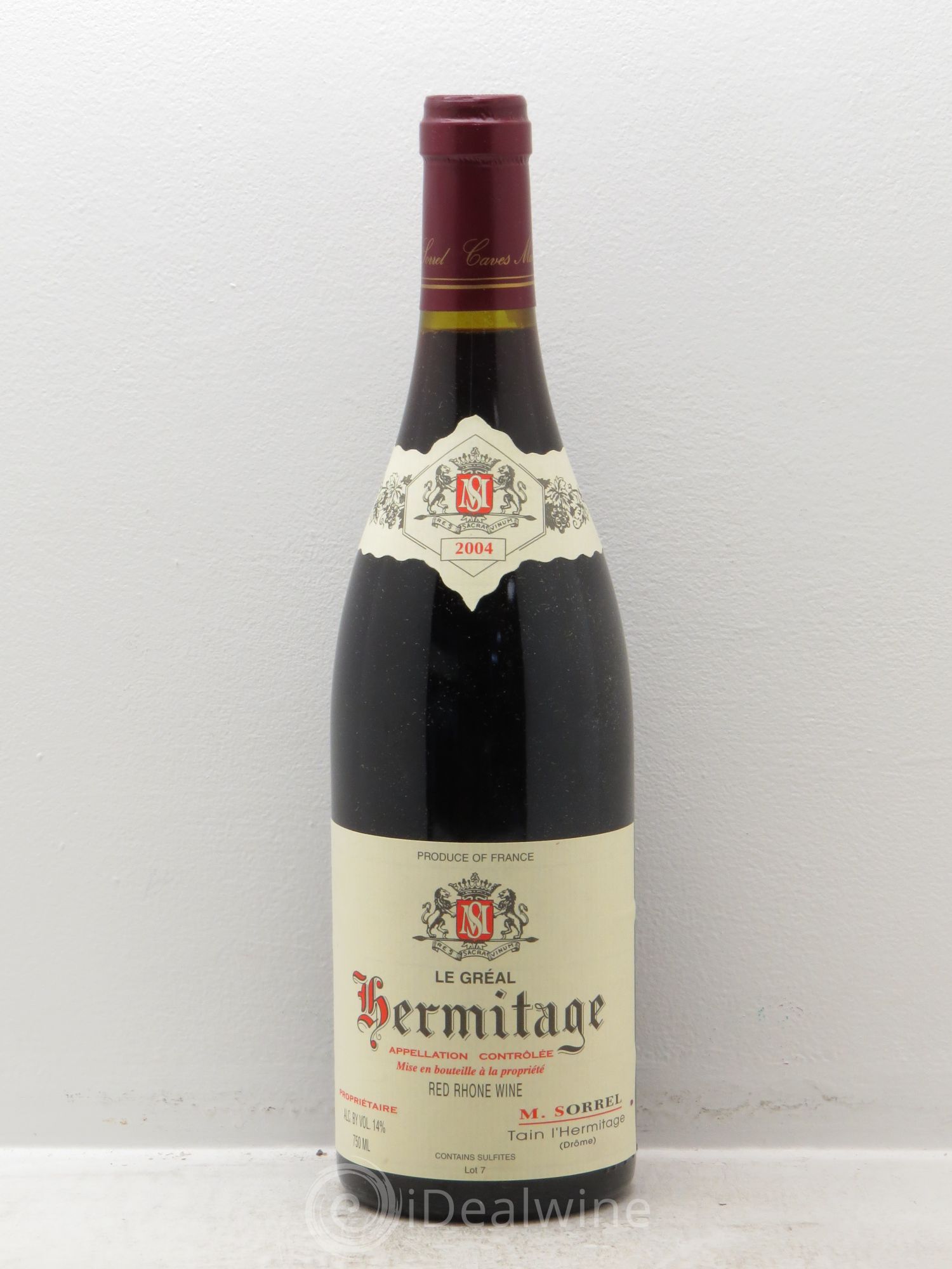Hermitage Le Gréal Marc Sorrel (sans prix de réserve) 2004 - Lot de 1 bouteille - 0