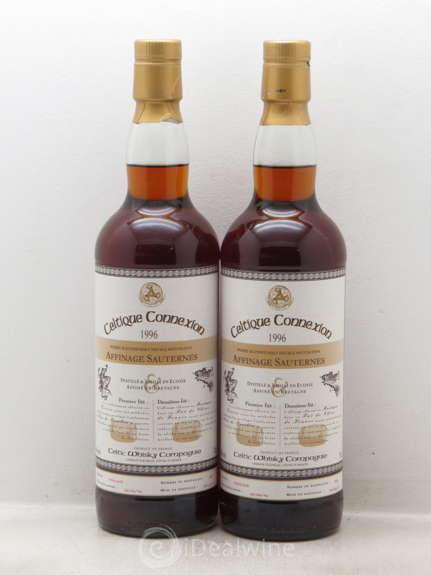 Whisky Celtic Connexion Sauternes Highland 46°(Mis en bouteille en 2013) (sans prix de réserve) 1996 - Posten von 2 Flaschen - 0