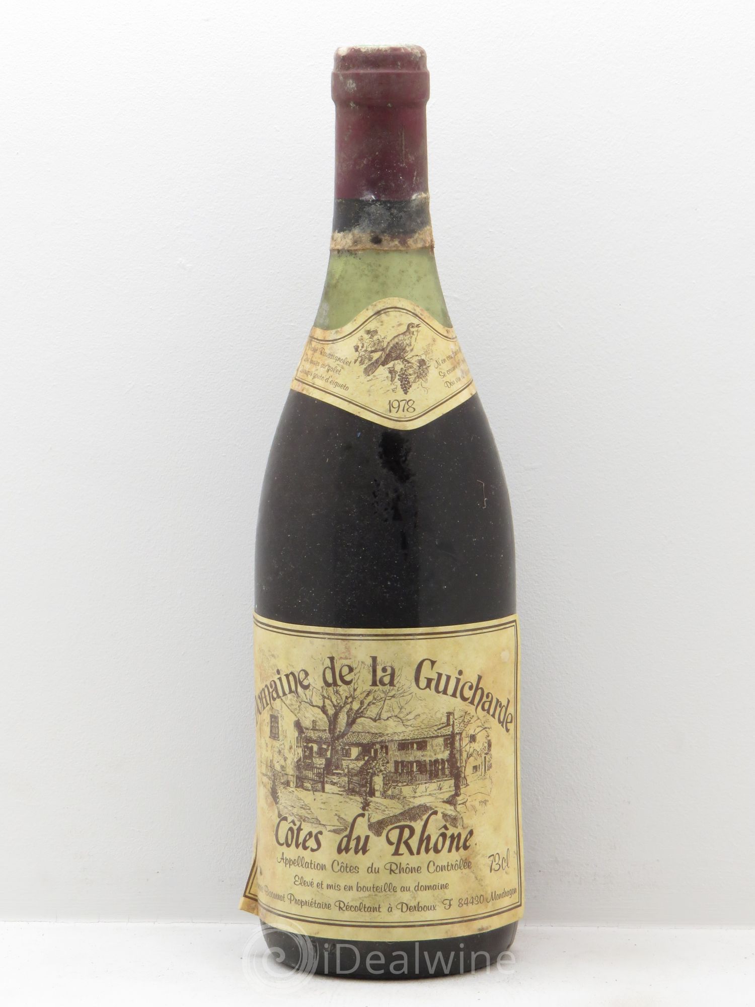 Côtes-du-Rhône Domaine de la Guicharde (sans prix de réserve) 1978 - Posten von 6 Flaschen - 0