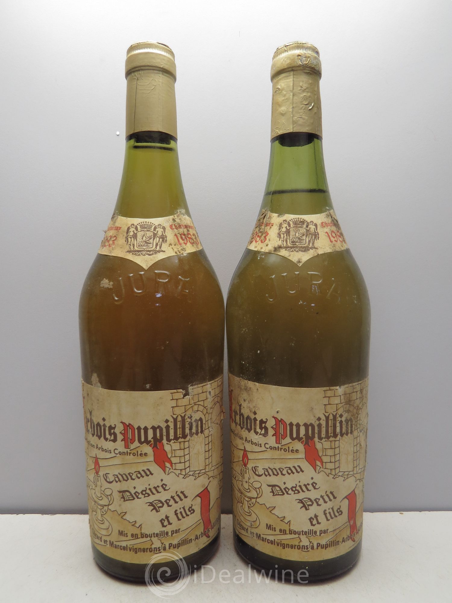 Arbois Pupillin Petit Gérard et Marcel Chardonnay Caveau Désiré (sans prix de réserve) 1983 - Posten von 2 Flaschen - 0