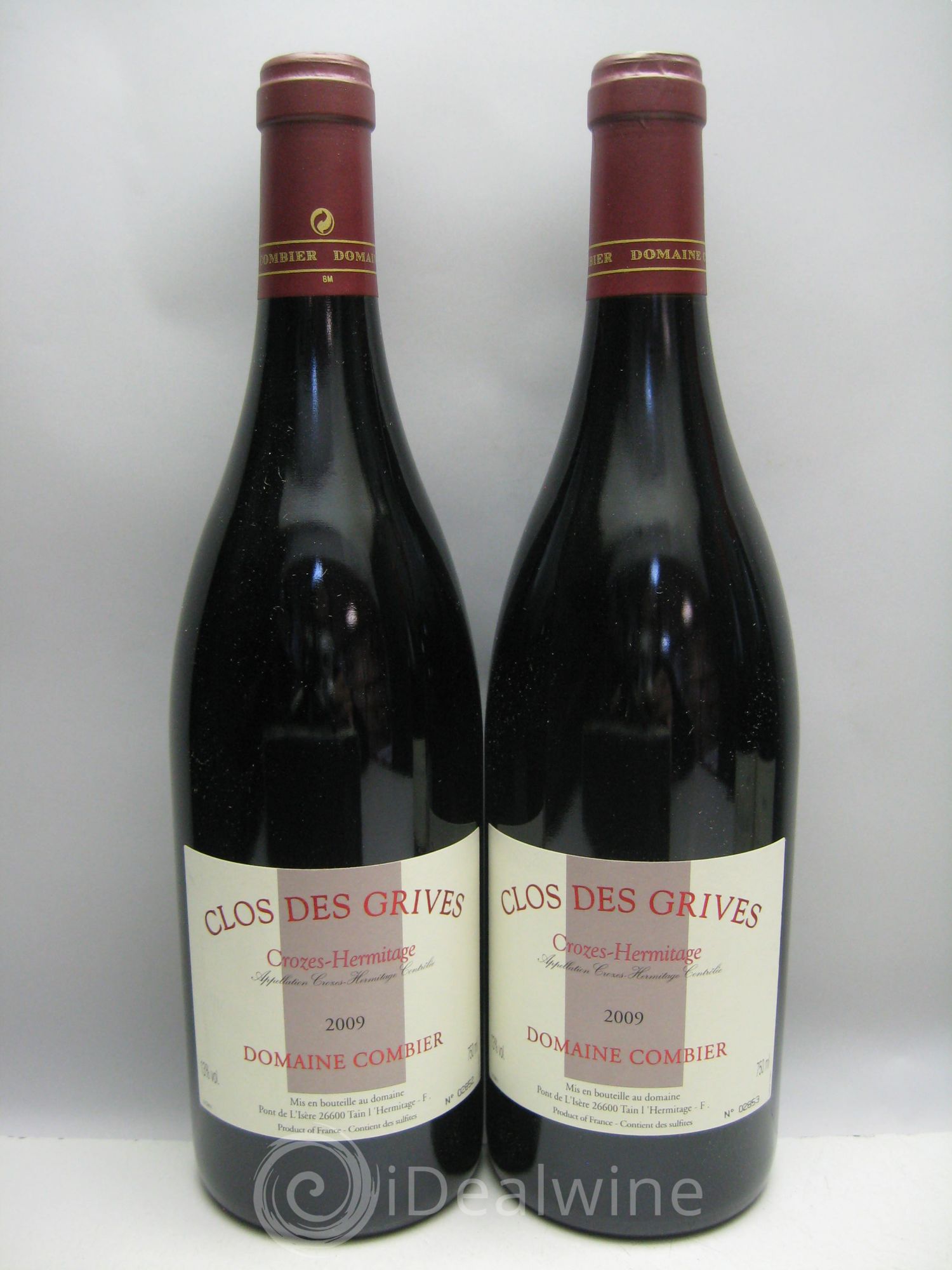 Crozes-Hermitage Clos des Grives Combier (sans prix de réserve) 2009 - Lot de 2 bouteilles - 0