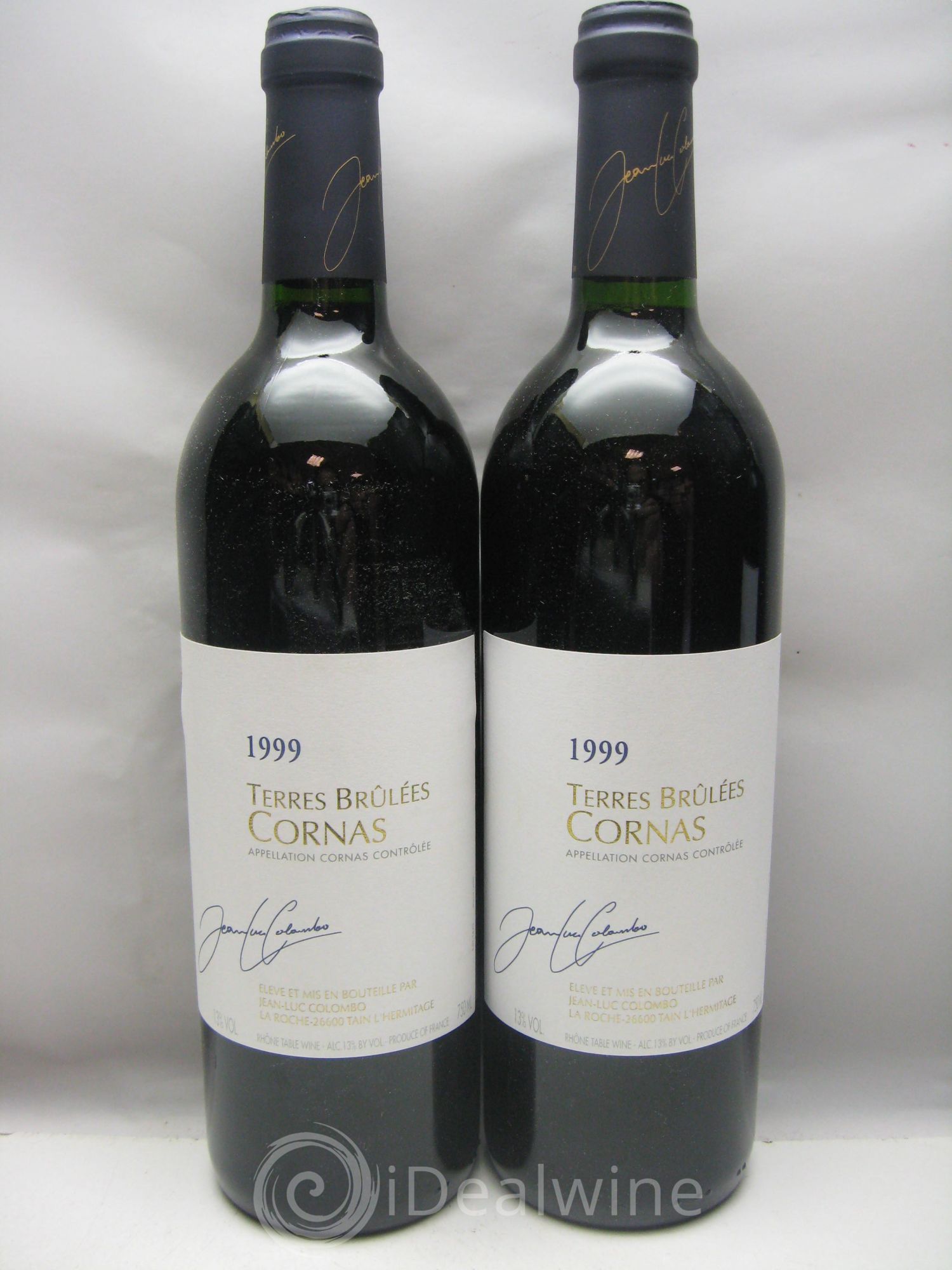 Cornas Terres Brûlées Jean-Luc Colombo (sans prix de réserve) 1999 - Lot de 2 bouteilles - 0