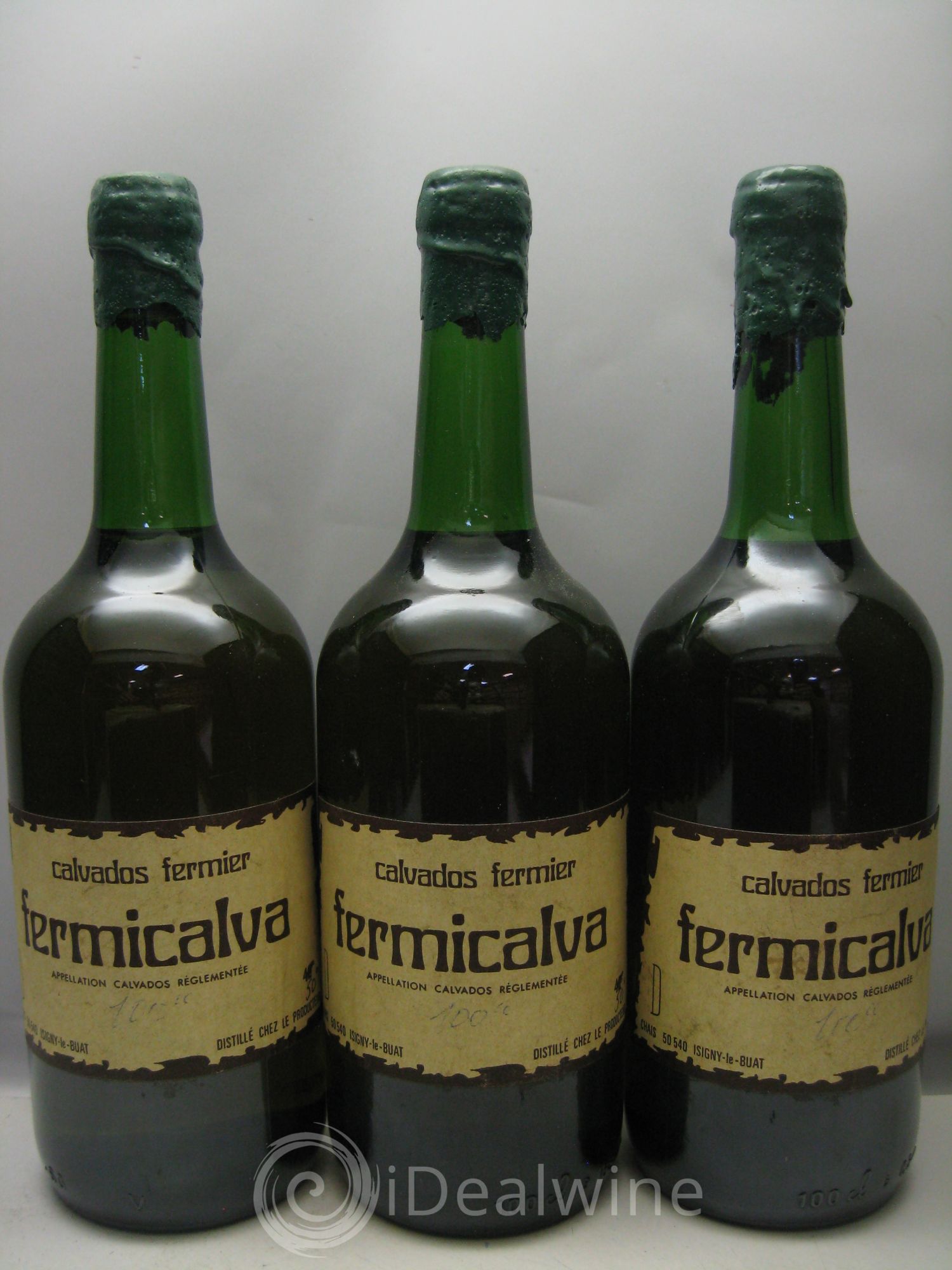 Alcools divers Calvados Fermicalva (sans prix de réserve) - Lotto di 3 bottiglie - 0