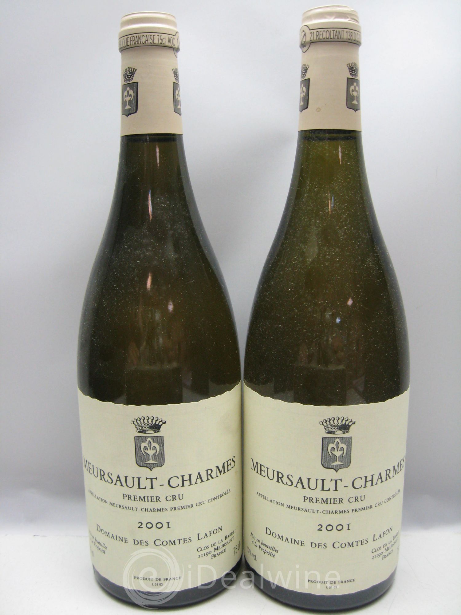 Meursault 1er Cru Charmes Comtes Lafon (Domaine des) 2001 - Lot de 2 bouteilles - 0