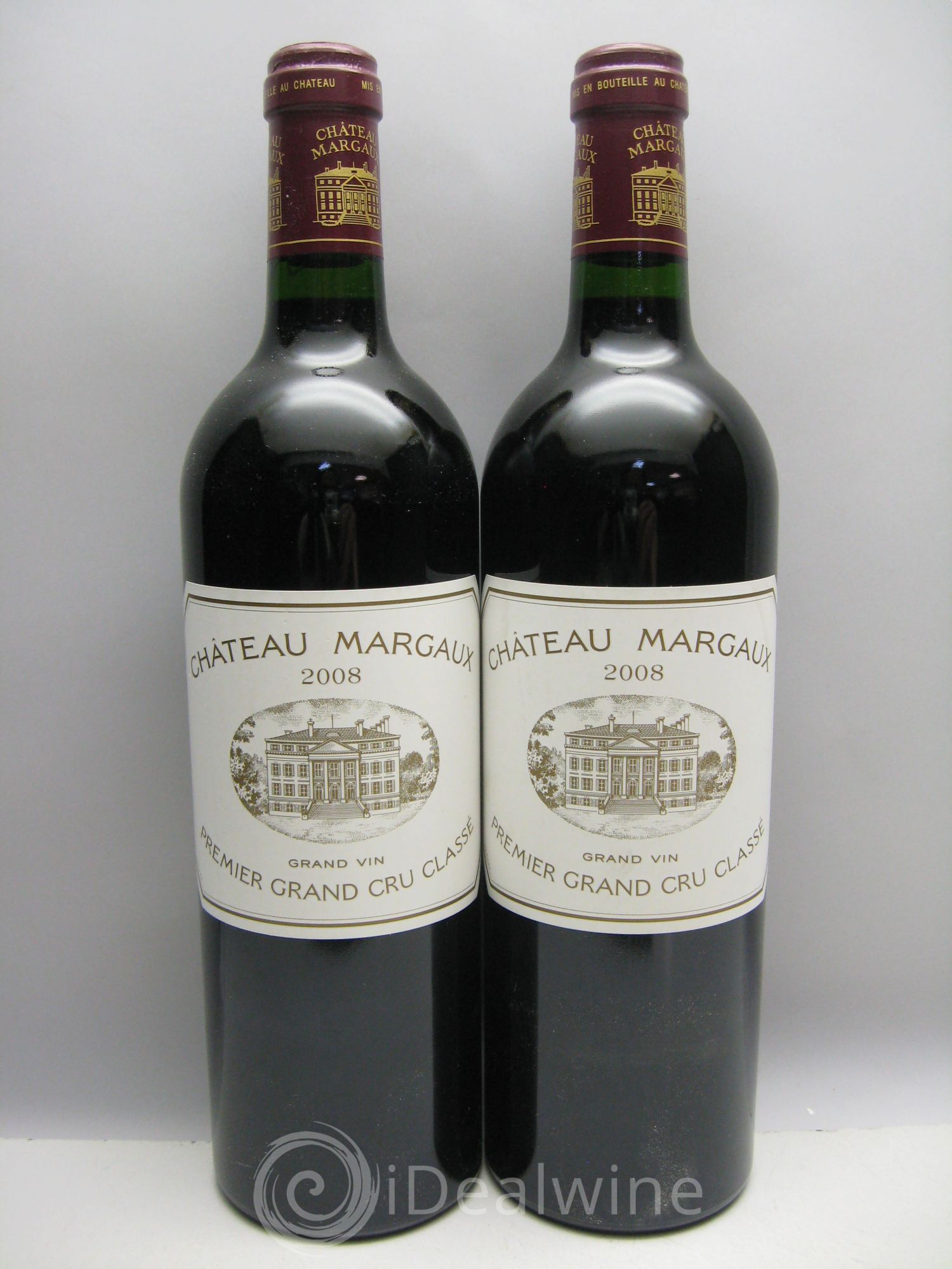 Château Margaux 1er Grand Cru Classé 2008 - Lot de 2 bouteilles - 0
