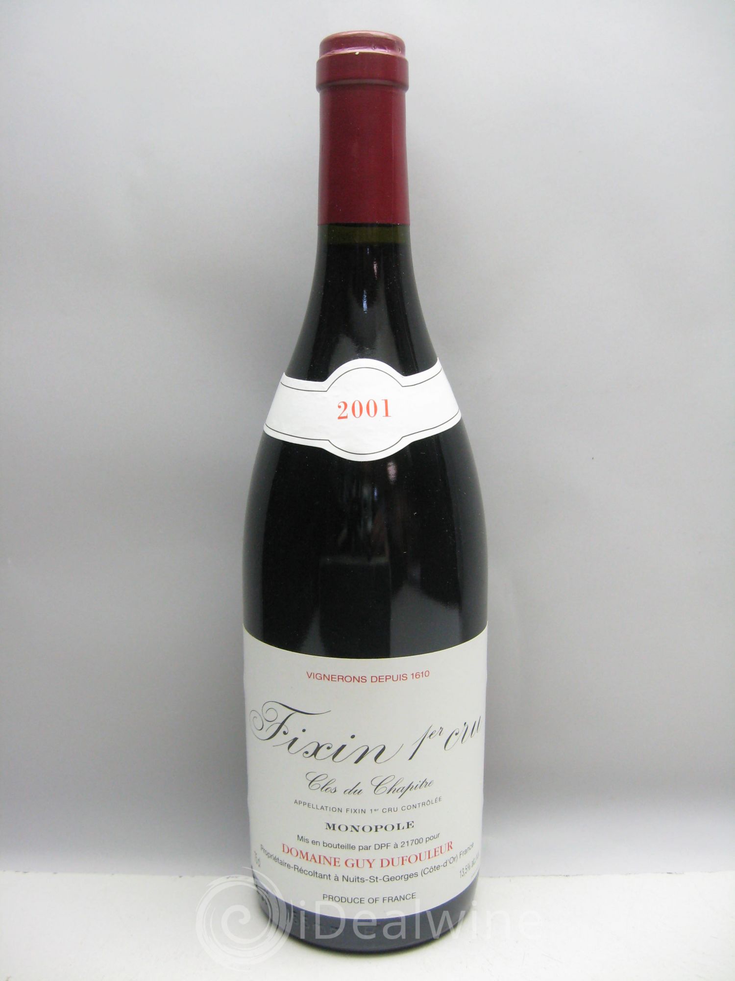 Fixin 1er Cru Domaine Guy Dufouleur (sans prix de réserve) 2001 - Posten von 6 Flaschen - 0