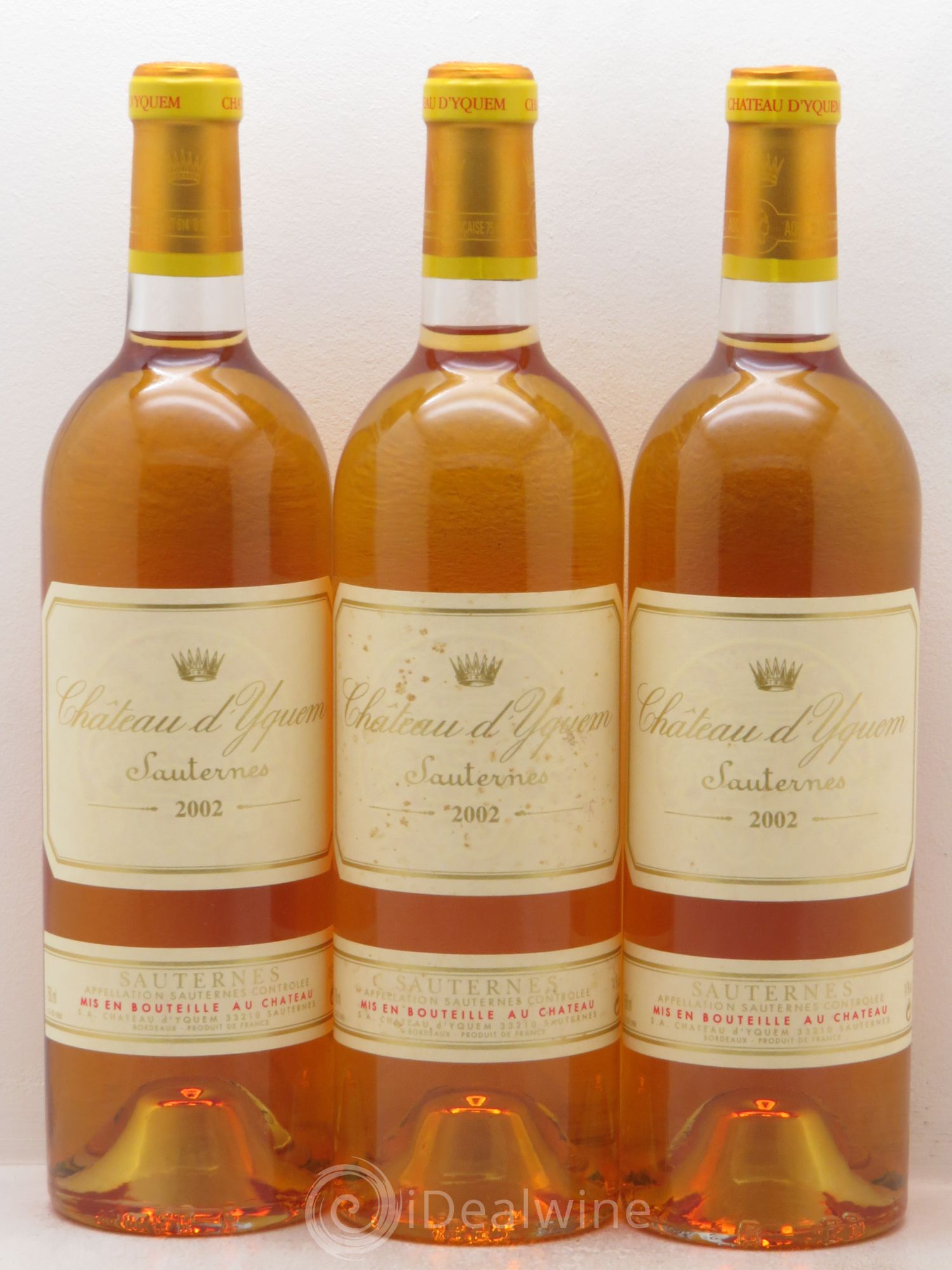 Château d' Yquem 1er Cru Classé Supérieur 2002 - Lotto di 3 bottiglie - 0