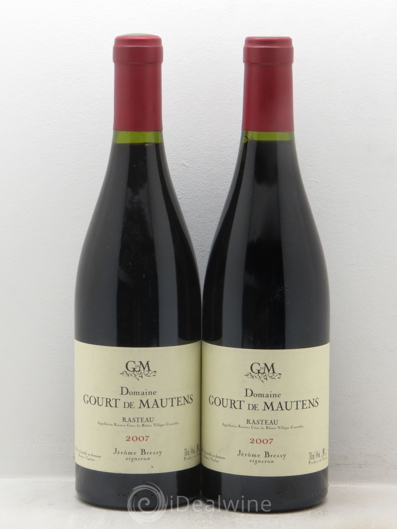 Rasteau Domaine Gourt de Mautens - Jérôme Bressy (sans prix de réserve) 2007 - Lot de 2 bouteilles - 0