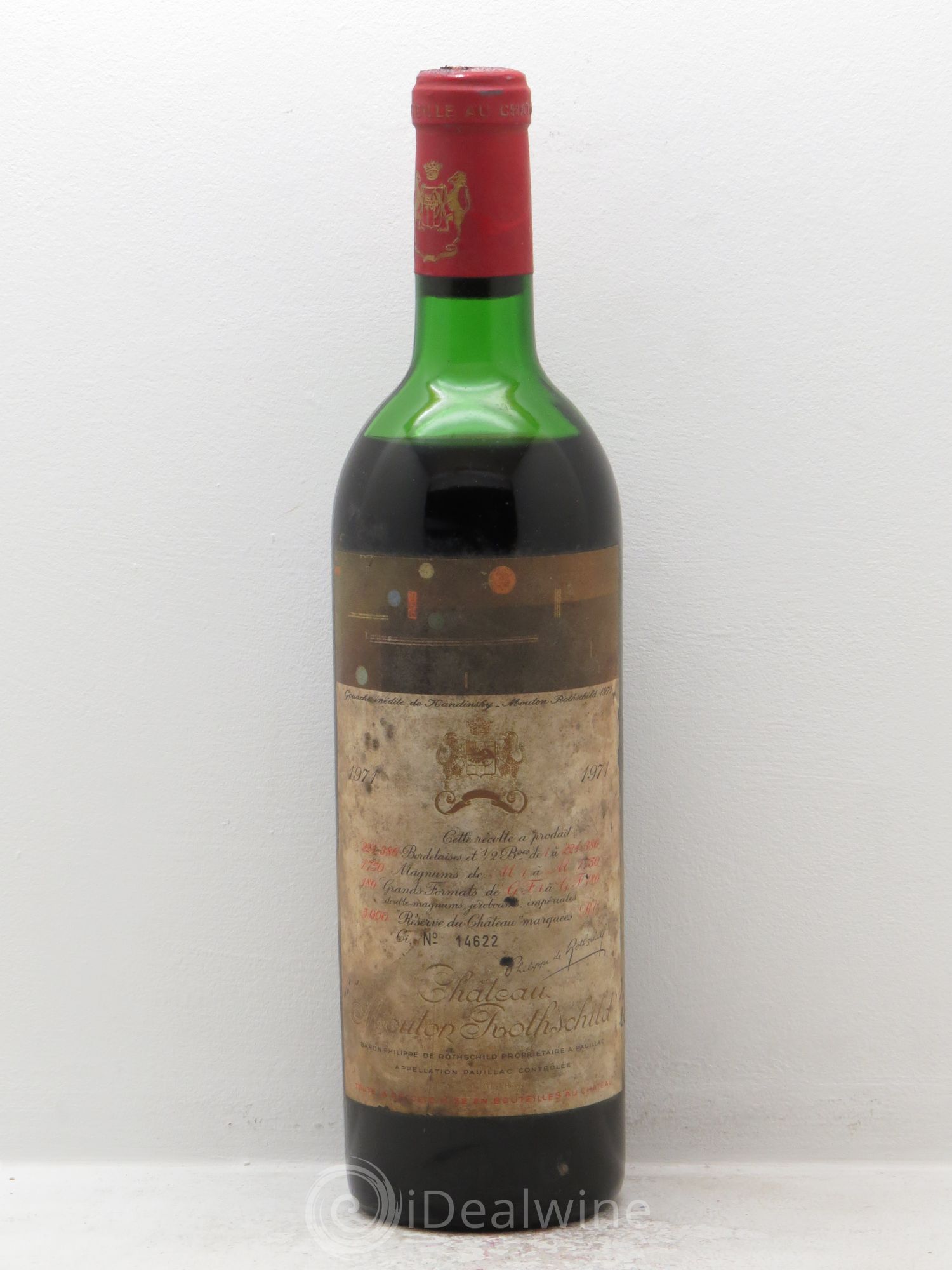 Château Mouton Rothschild 1er Grand Cru Classé 1971 - Lot de 1 bouteille - 0