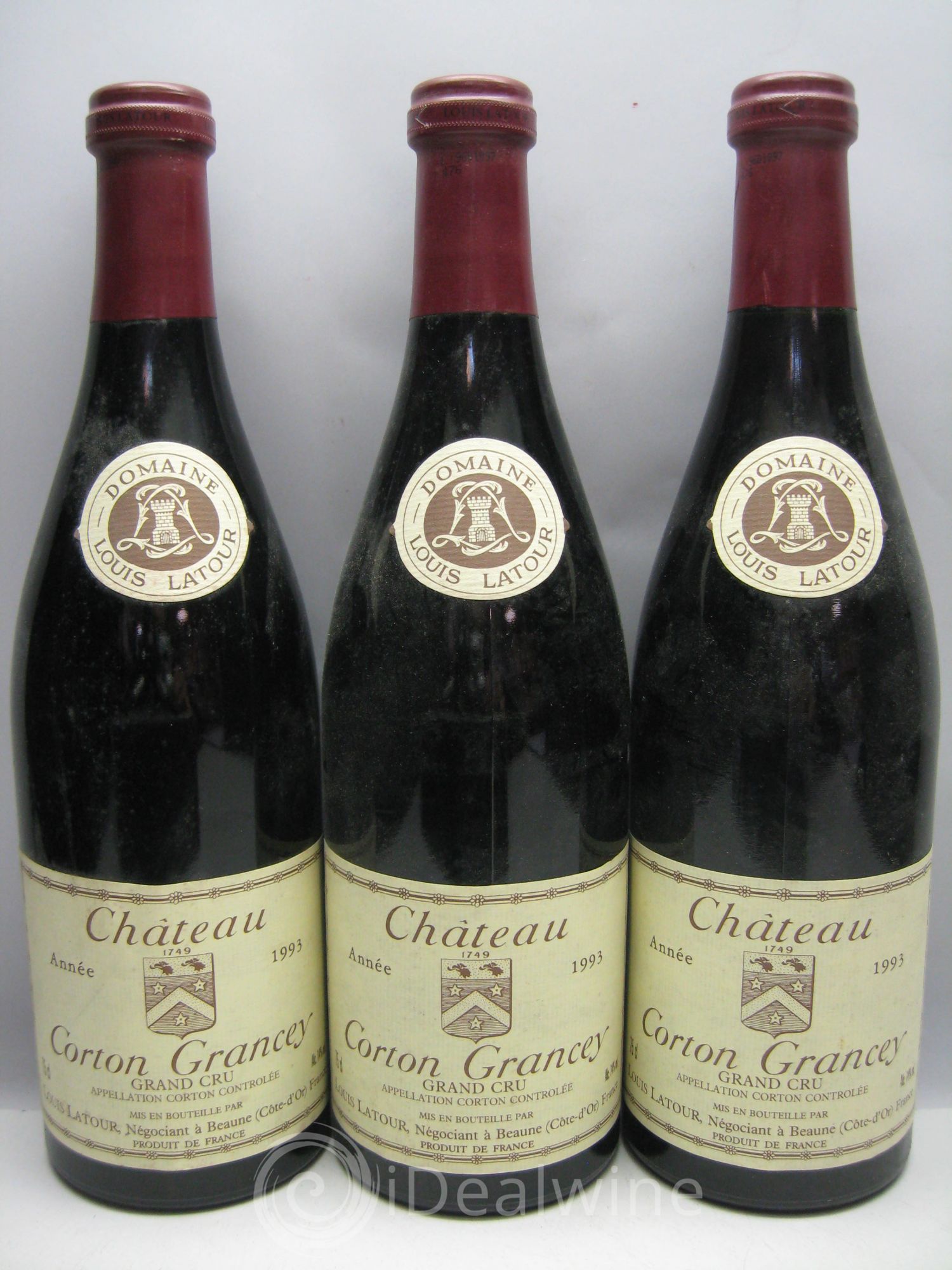 Corton Grand Cru Château Corton Grancey Louis Latour 1993 - Lot de 3 bouteilles - 0