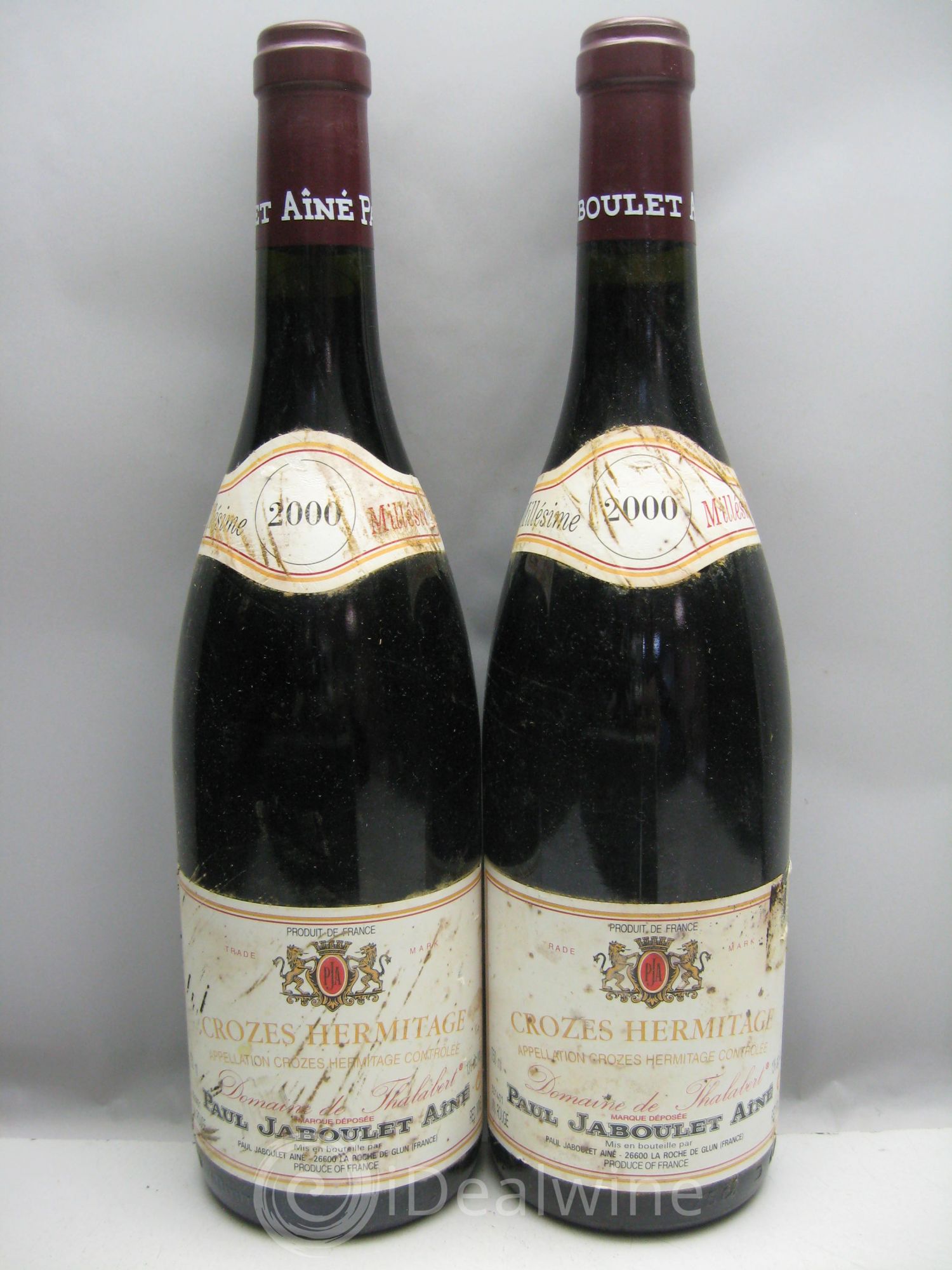 Crozes-Hermitage Domaine de Thalabert Paul Jaboulet Ainé (sans prix de réserve) 2000 - Lot de 2 bouteilles - 0
