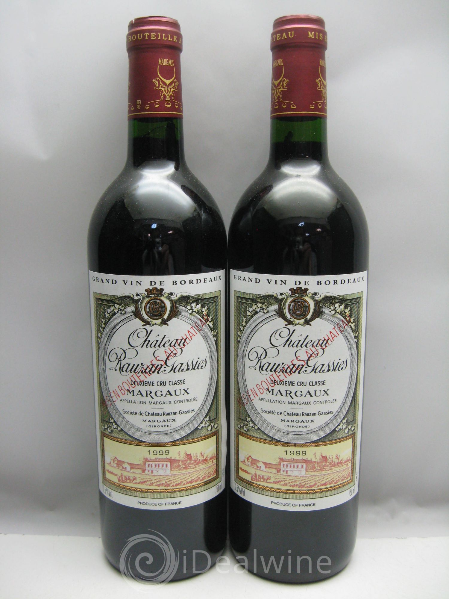 Château Rauzan-Gassies 2ème Grand Cru Classé (sans prix de réserve) 1999 - Lot de 2 bouteilles - 0