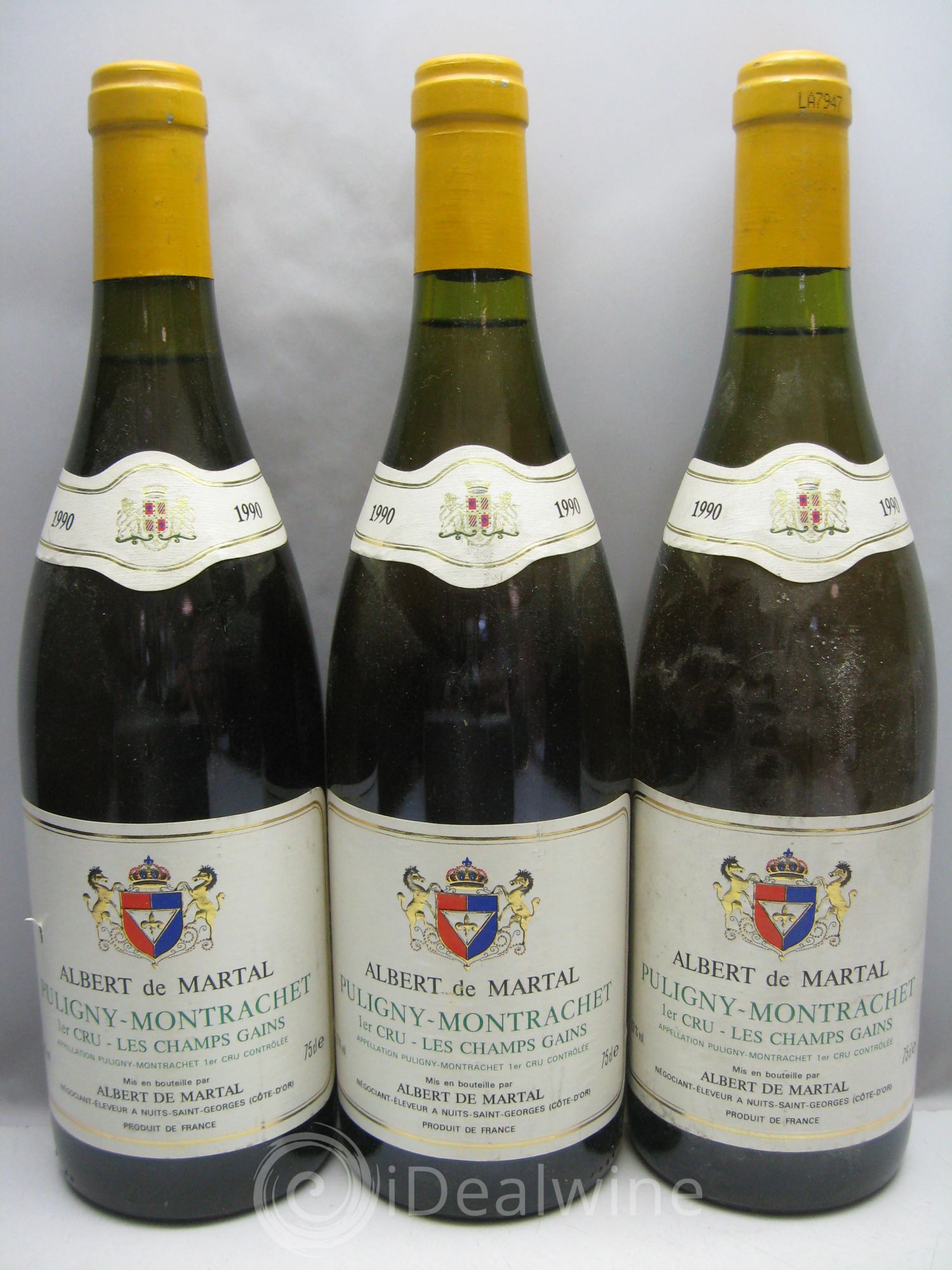 Puligny-Montrachet 1er Cru Albert de Martal 1990 - Lotto di 3 bottiglie - 0