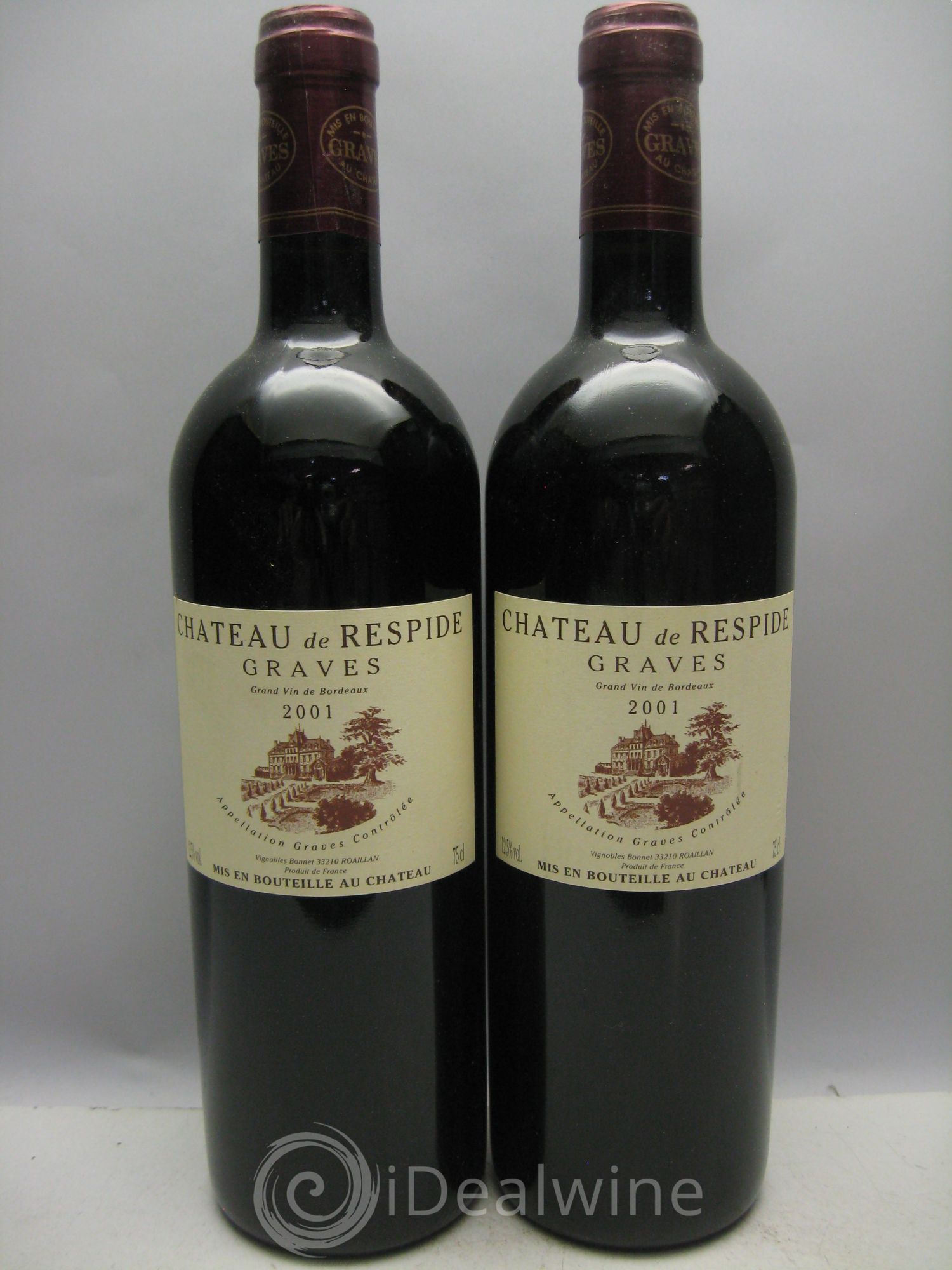 Château Respide Médeville (sans prix de réserve) 2001 - Lot de 2 bouteilles - 0