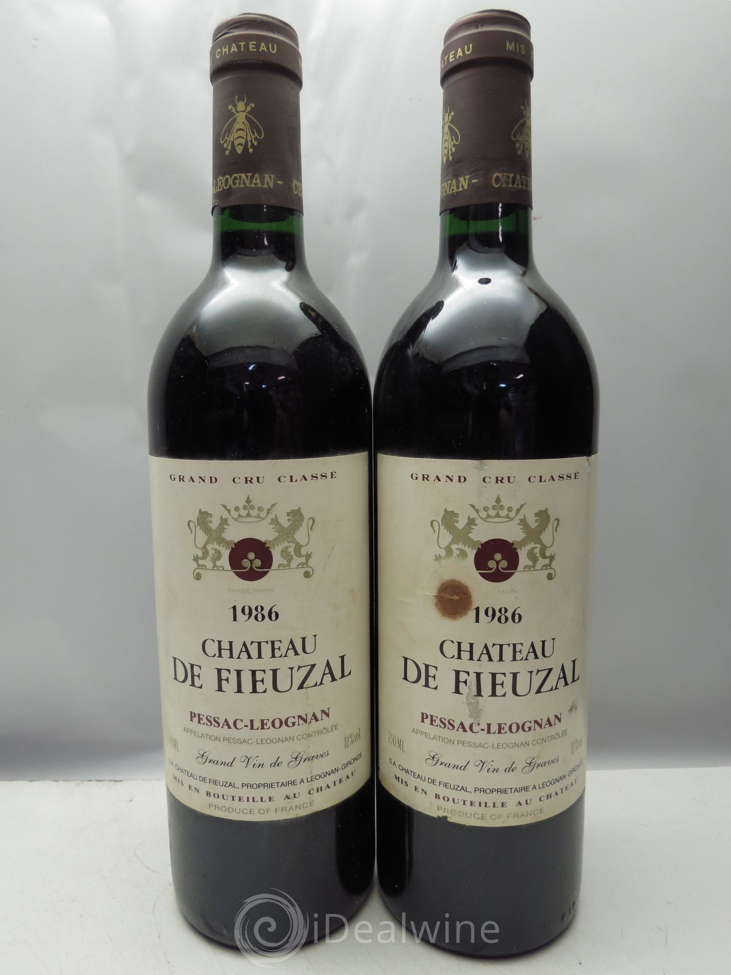Château de Fieuzal Cru Classé de Graves (sans prix de réserve) 1986 - Lot de 2 bouteilles - 0