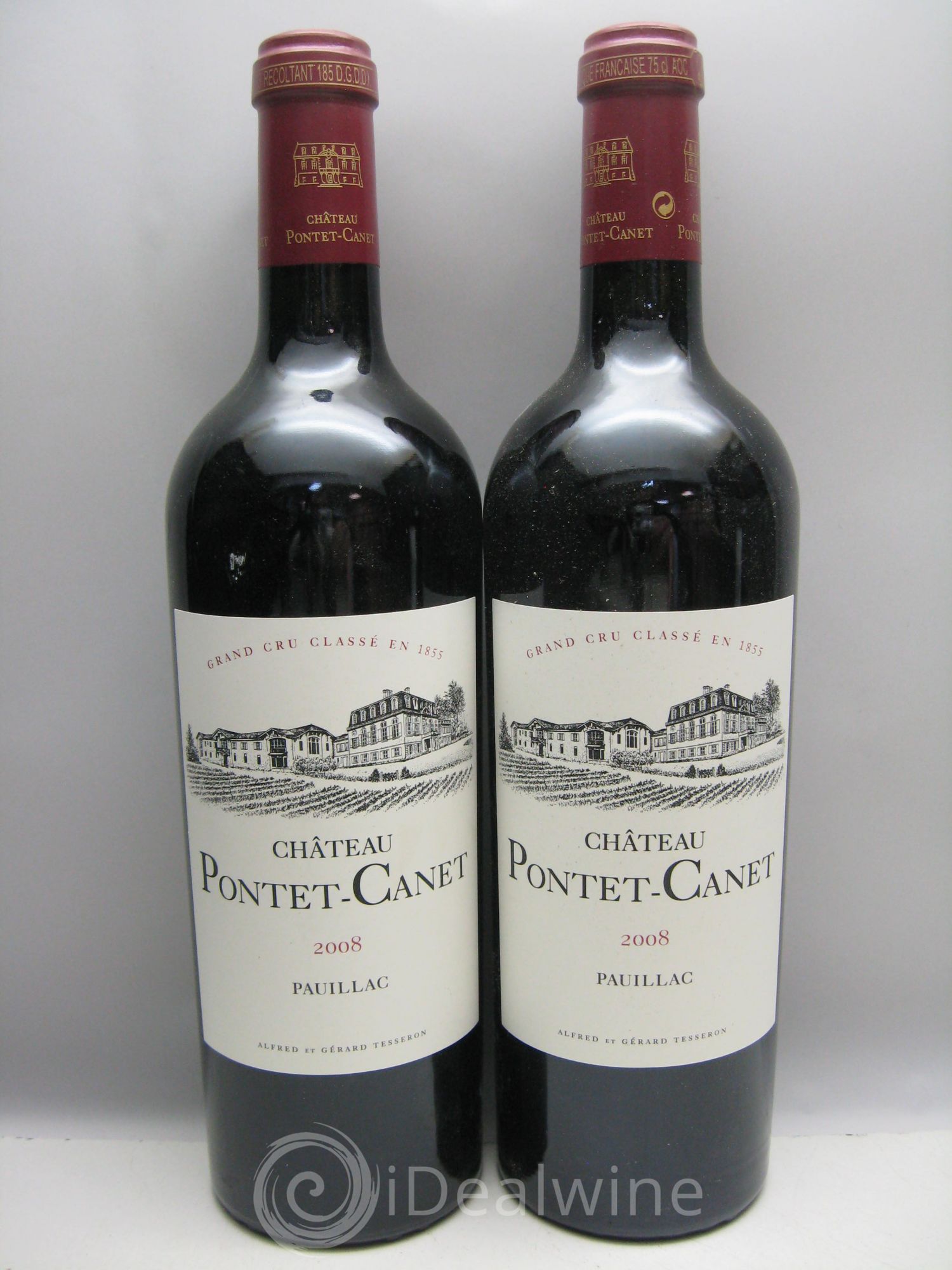 Château Pontet Canet 5ème Grand Cru Classé 2008 - Lot de 2 bouteilles - 0