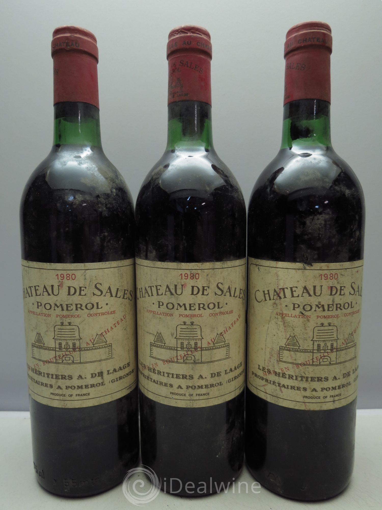 Château de Sales (sans prix de réserve) 1980 - Lot de 3 bouteilles - 0