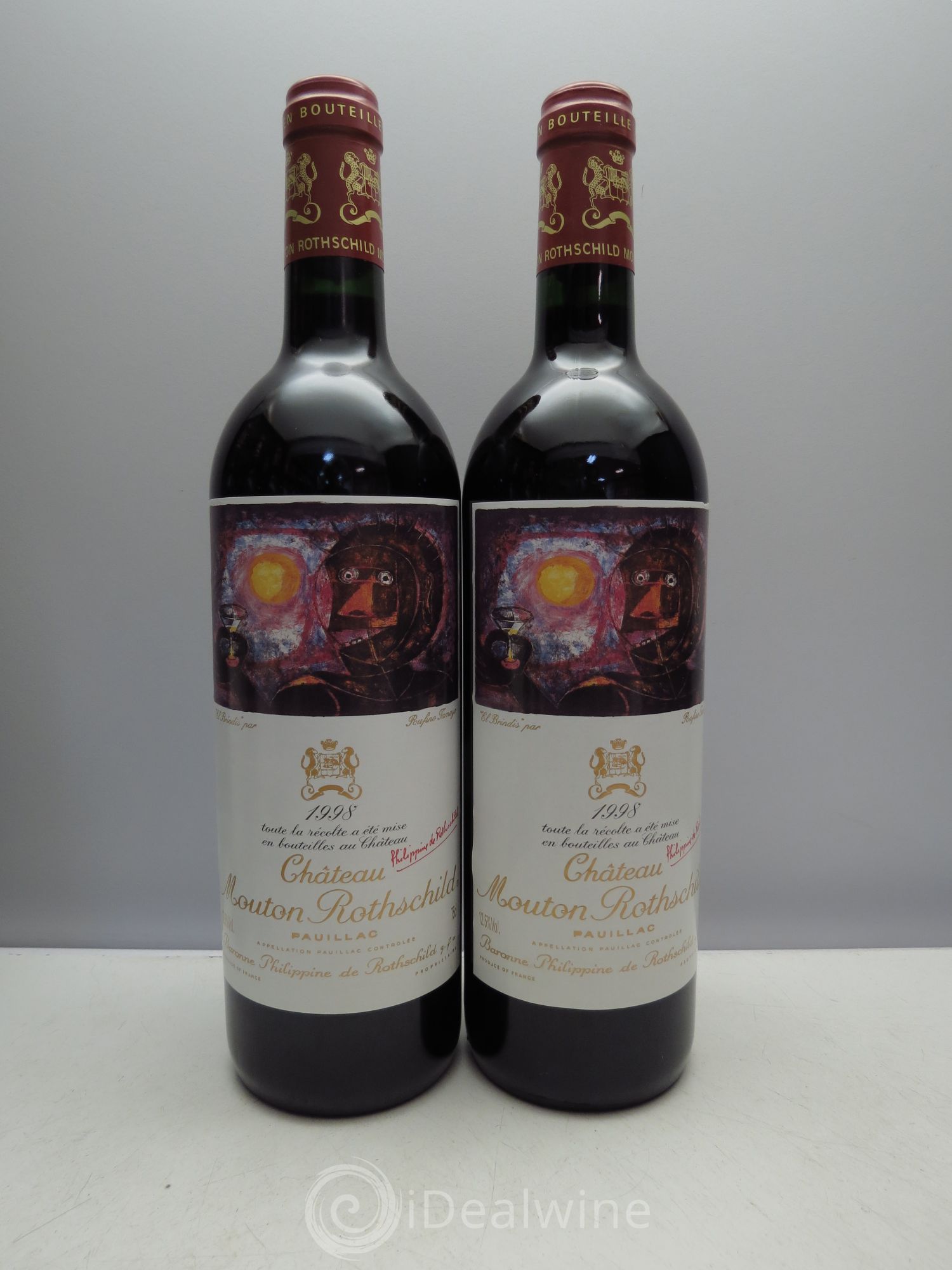 Château Mouton Rothschild 1er Grand Cru Classé 1998 - Lot de 12 bouteilles - 1
