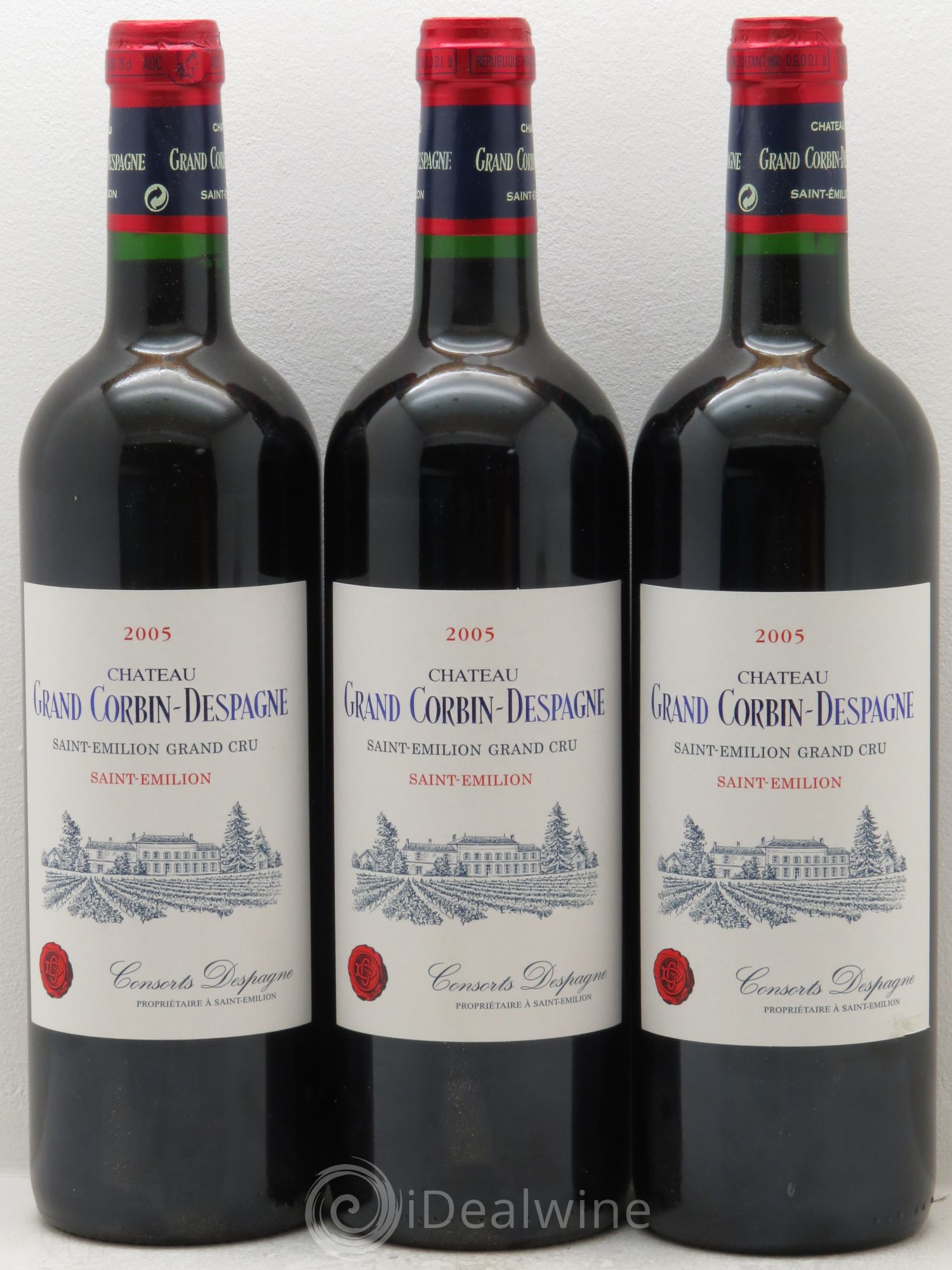 Château Corbin Grand Cru Classé (sans prix de réserve) 2005 - Lot de 3 bouteilles - 0
