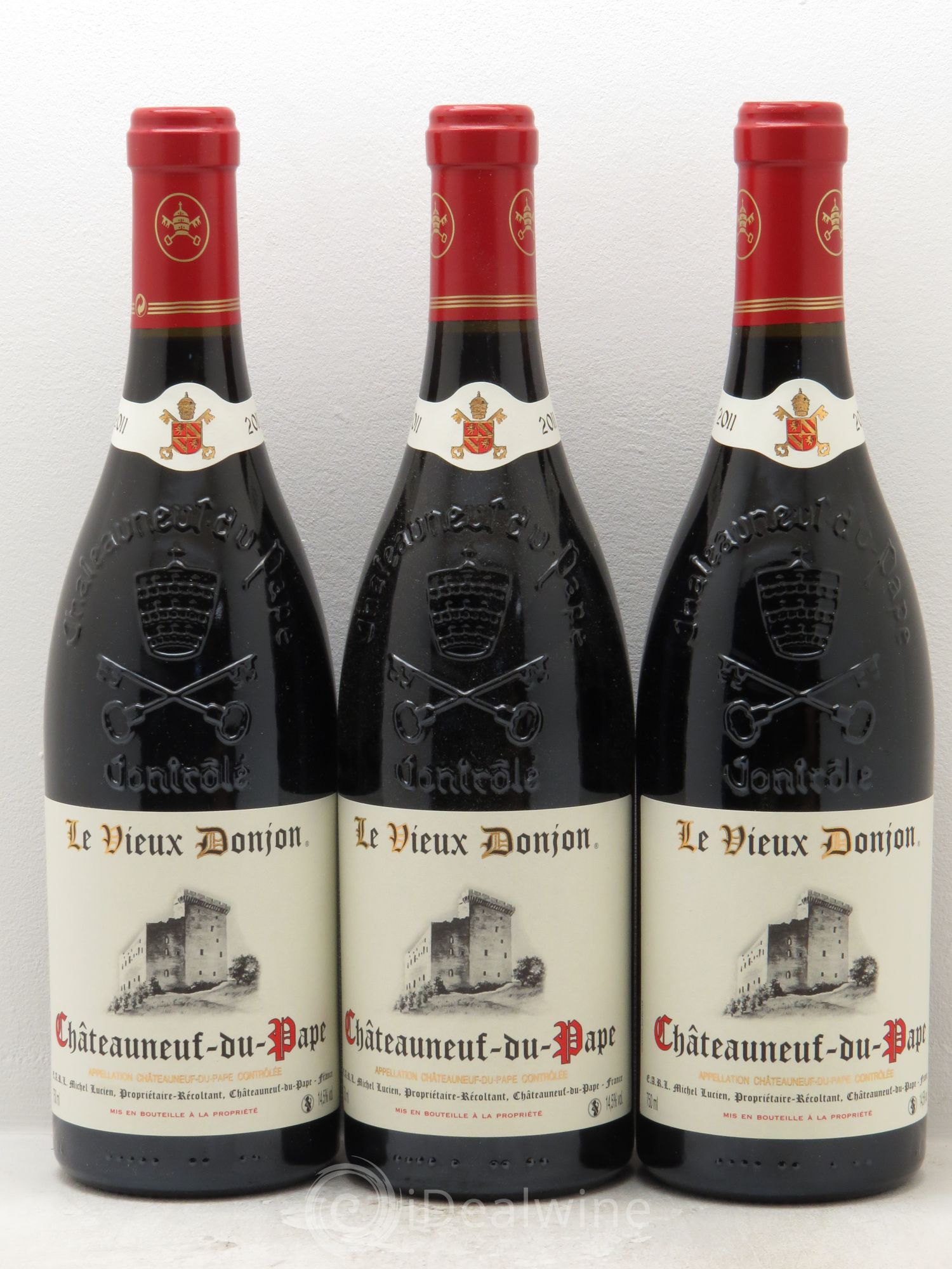 Châteauneuf-du-Pape Le Vieux Donjon Michel Lucien (sans prix de réserve) 2011 - Lot de 3 bouteilles - 0