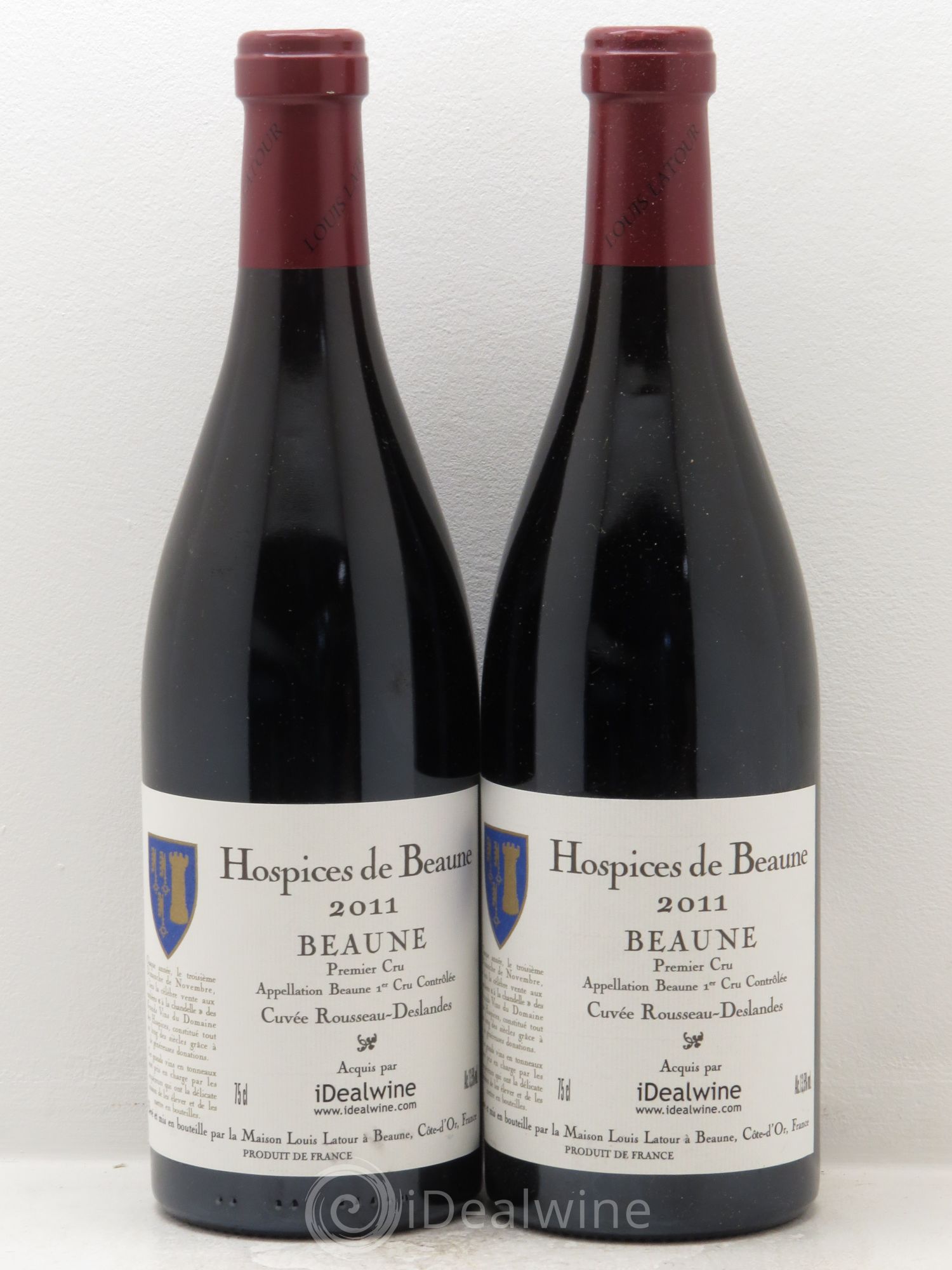 Beaune 1er Cru Cuvée Rousseau-Deslandes Hospices de Beaune (sans prix de réserve) 2011 - Lot de 2 bouteilles - 0