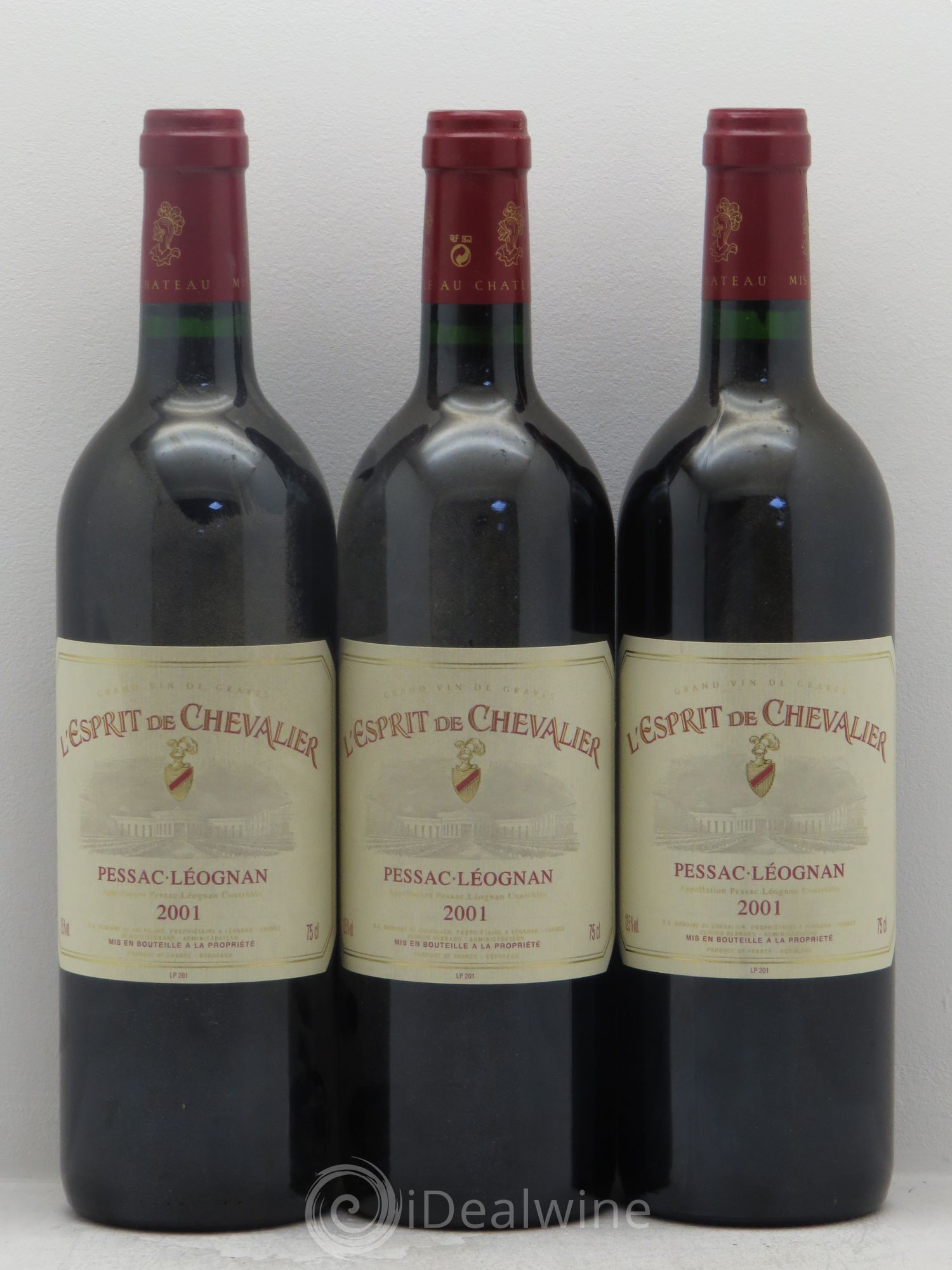 Esprit de Chevalier Second Vin (sans prix de réserve) 2001 - Lot de 3 bouteilles - 0
