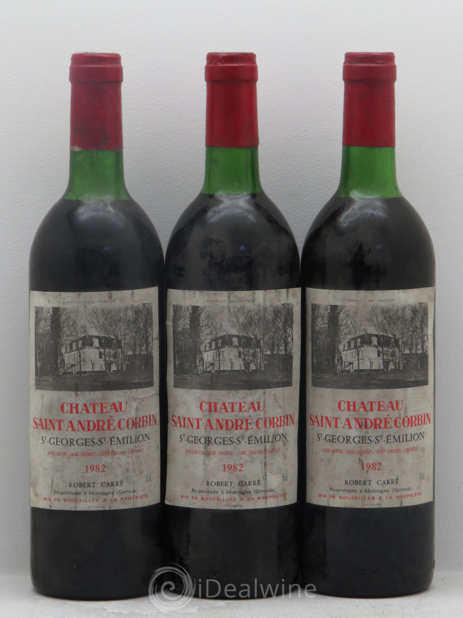 Bordeaux Château Saint André Corbin - Saint Georges St Emilion (sans prix de réserve) 1982 - Posten von 3 Flaschen - 0