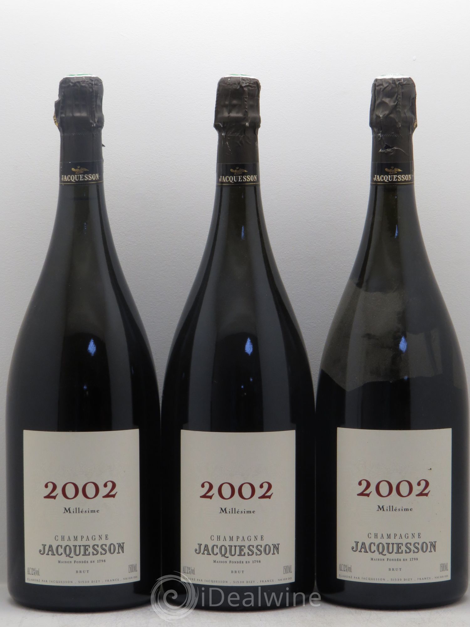 Millésimé Jacquesson 2002 - Lot de 3 magnums - 0