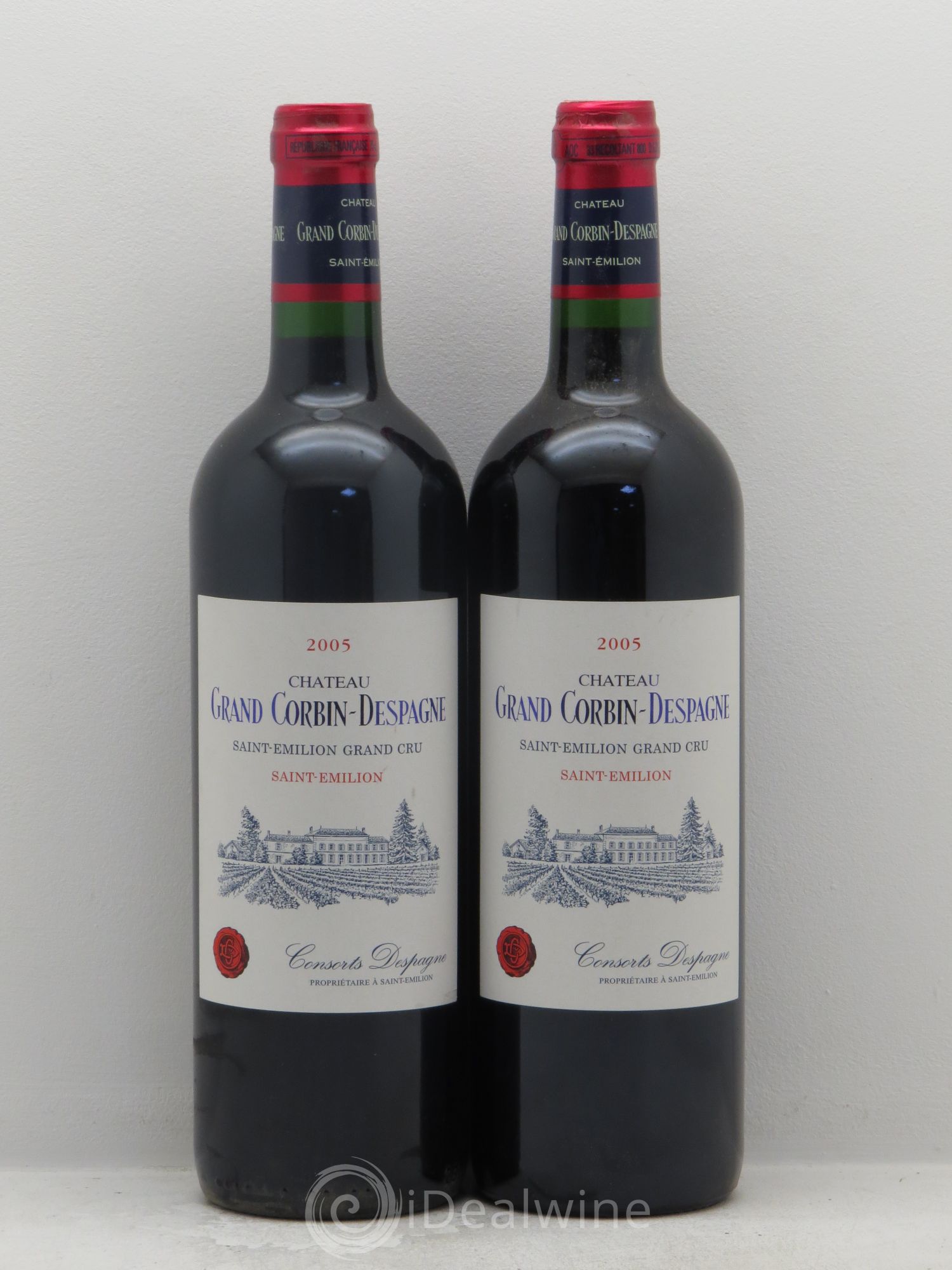 Château Grand Corbin Despagne Grand Cru Classé (sans prix de réserve) 2005 - Lot de 2 bouteilles - 0
