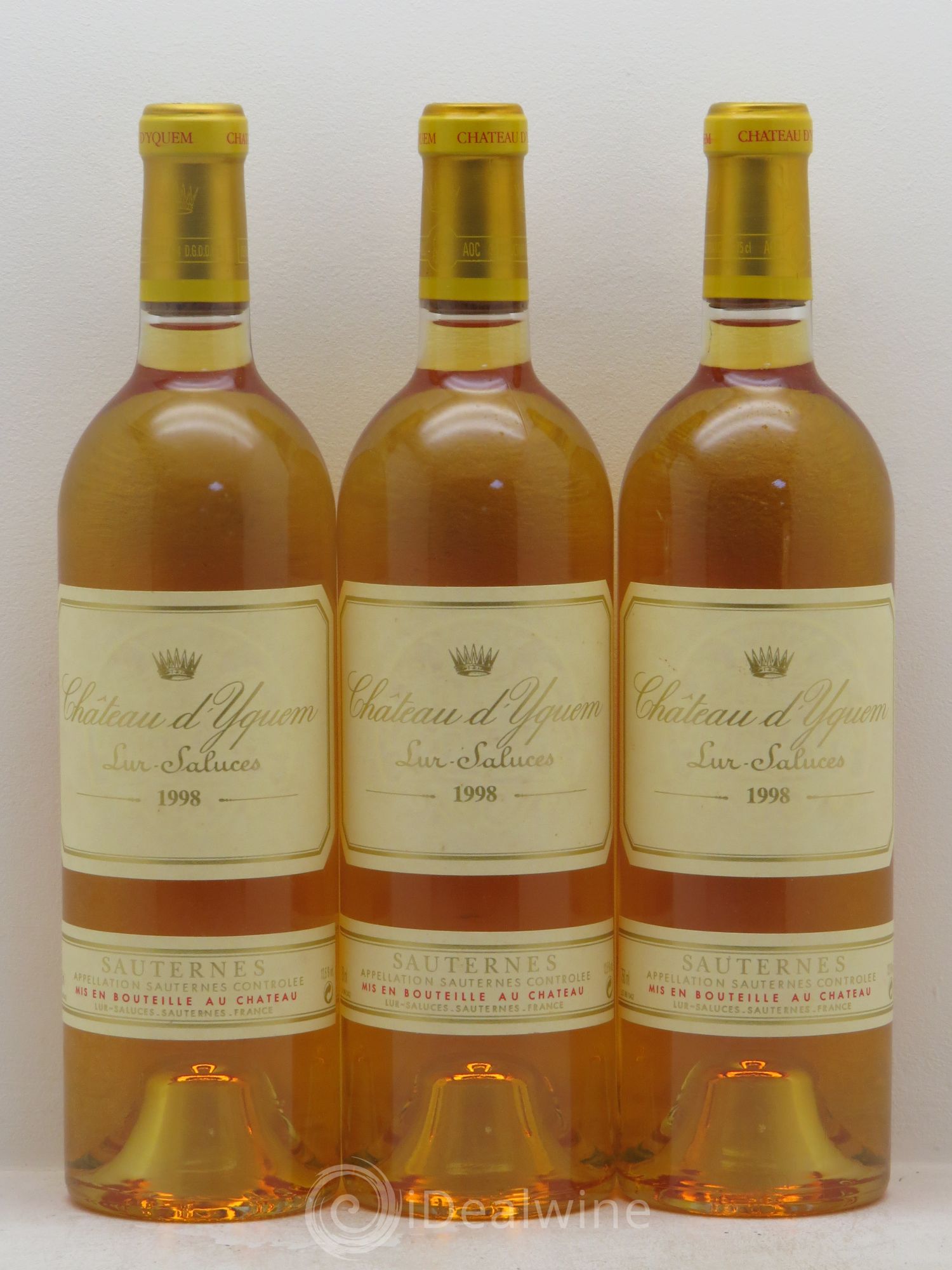 Château d' Yquem 1er Cru Classé Supérieur 1998 - Lotto di 3 bottiglie - 0