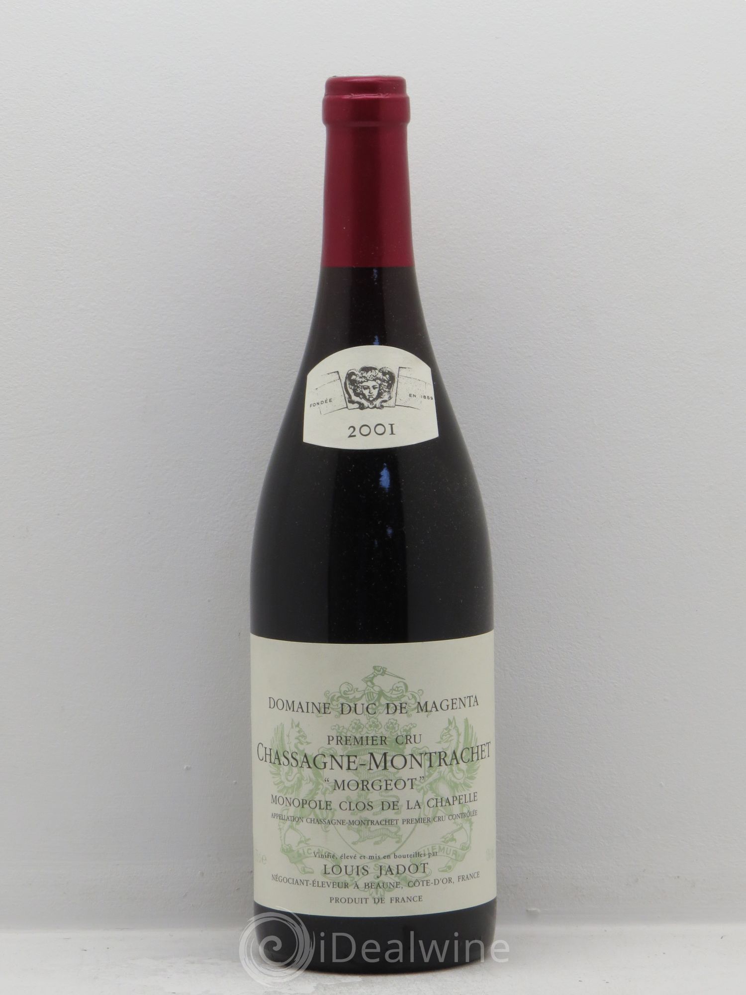 Chassagne-Montrachet 1er Cru Morgeot Duc de Magenta Louis Jadot (sans prix de réserve) 2001 - Posten von 1 Flasche - 0