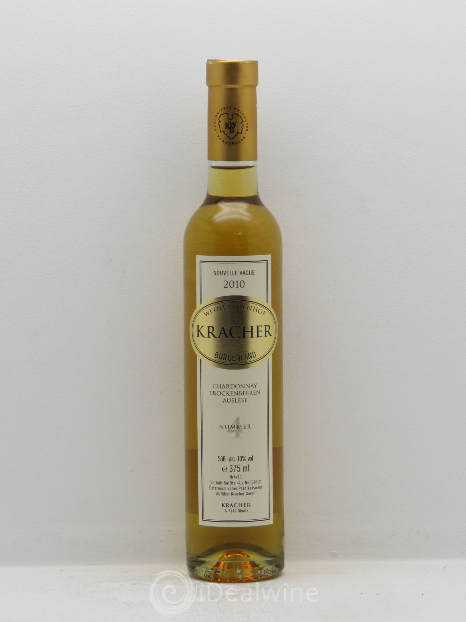 Autriche Kracher Chardonnay Ottonel Trockenbeeren Auslese Nummer 4 (Nouvelle Vague) (sans prix de réserve) 2010 - Posten von 1 Demi-Flasche - 0
