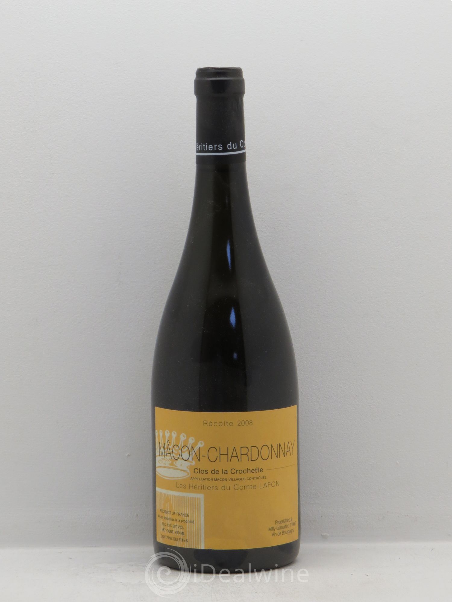 Mâcon Clos de la Crochette Héritiers du Comte Lafon (Domaine des) (sans prix de réserve) 2008 - Lot de 1 bouteille - 0