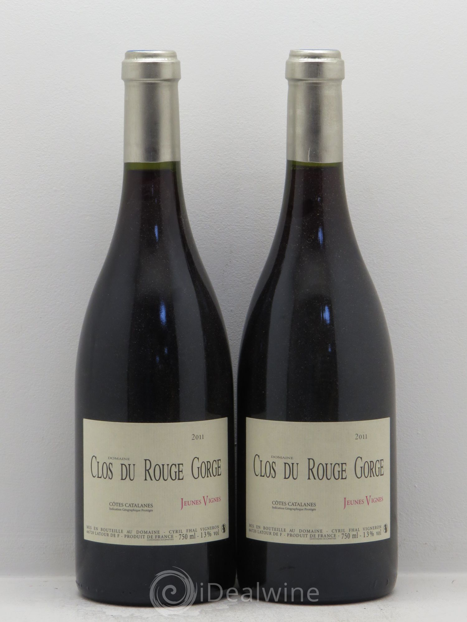 Côtes Catalanes (VDP des Côtes Catalanes) Clos du Rouge Gorge Jeunes Vignes Cyril Fhal (sans prix de réserve) 2011 - Lot de 2 bouteilles - 0
