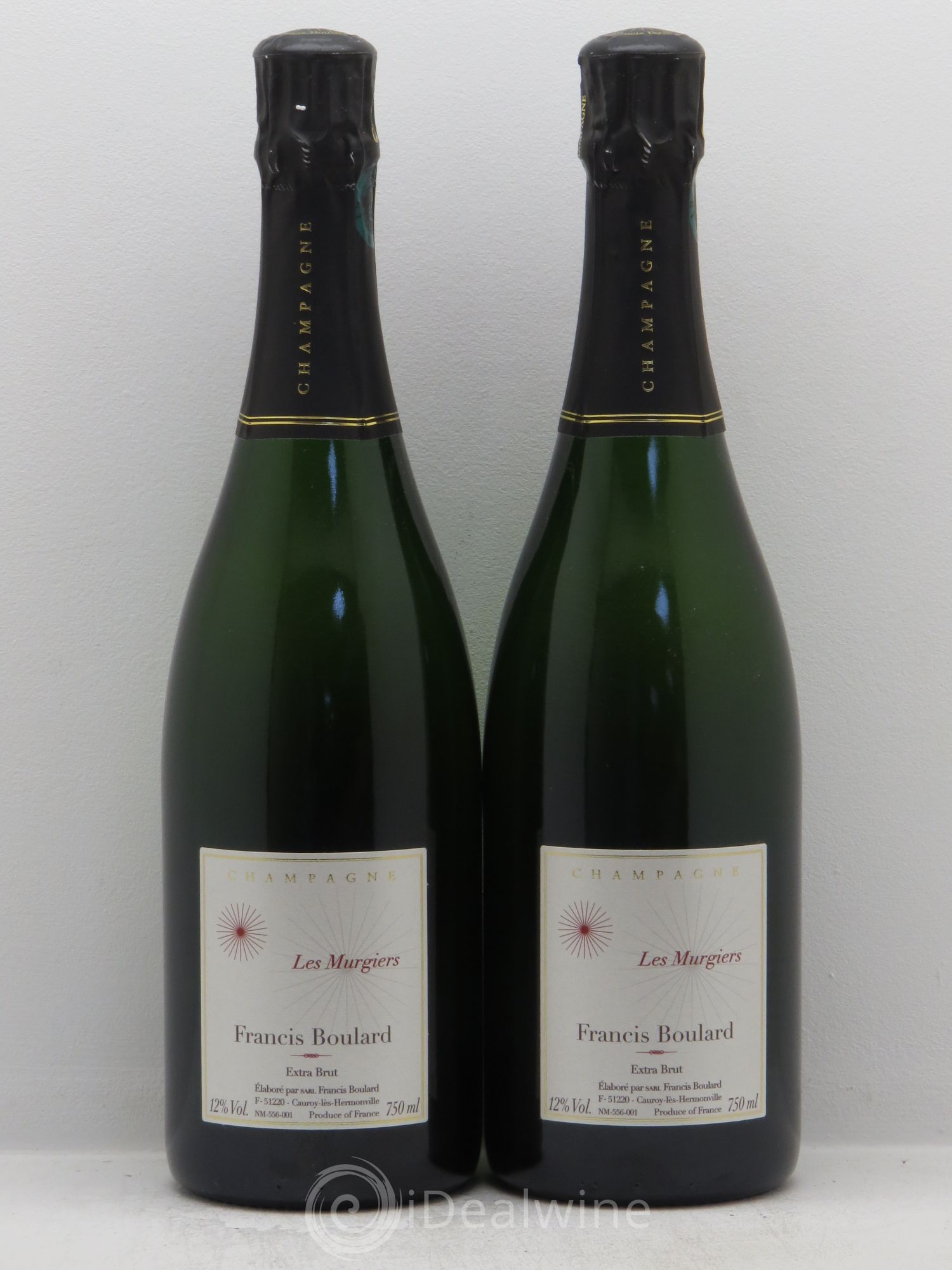 Les Murgiers Blanc de Noirs Extra-Brut Francis Boulard (sans prix de réserve) - Lot de 2 bouteilles - 0