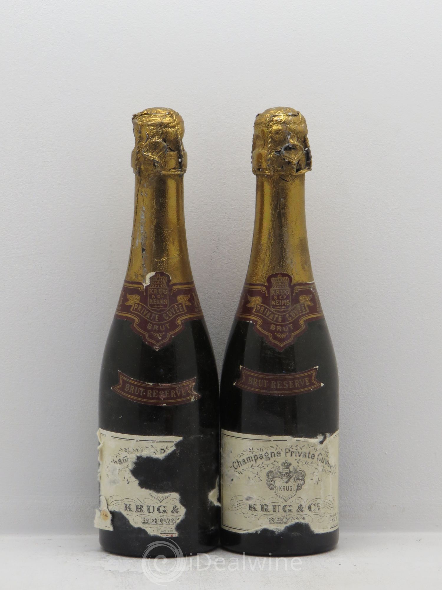 Champagne Krug Private Réserve (sans prix de réserve) - Posten von 2 Demi-Flaschen - 0