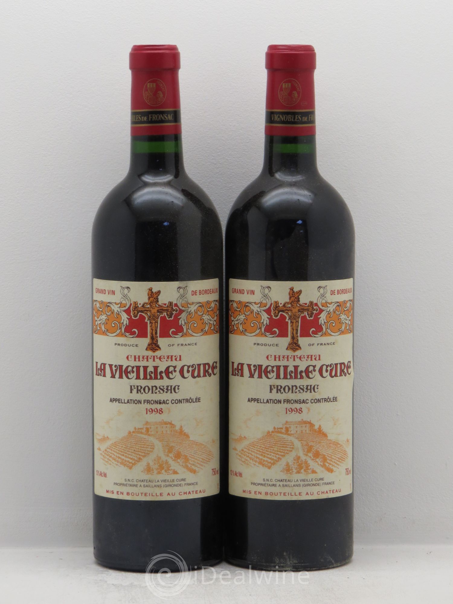 Château La Vieille Cure (sans prix de réserve) 1998 - Lot de 2 bouteilles - 0