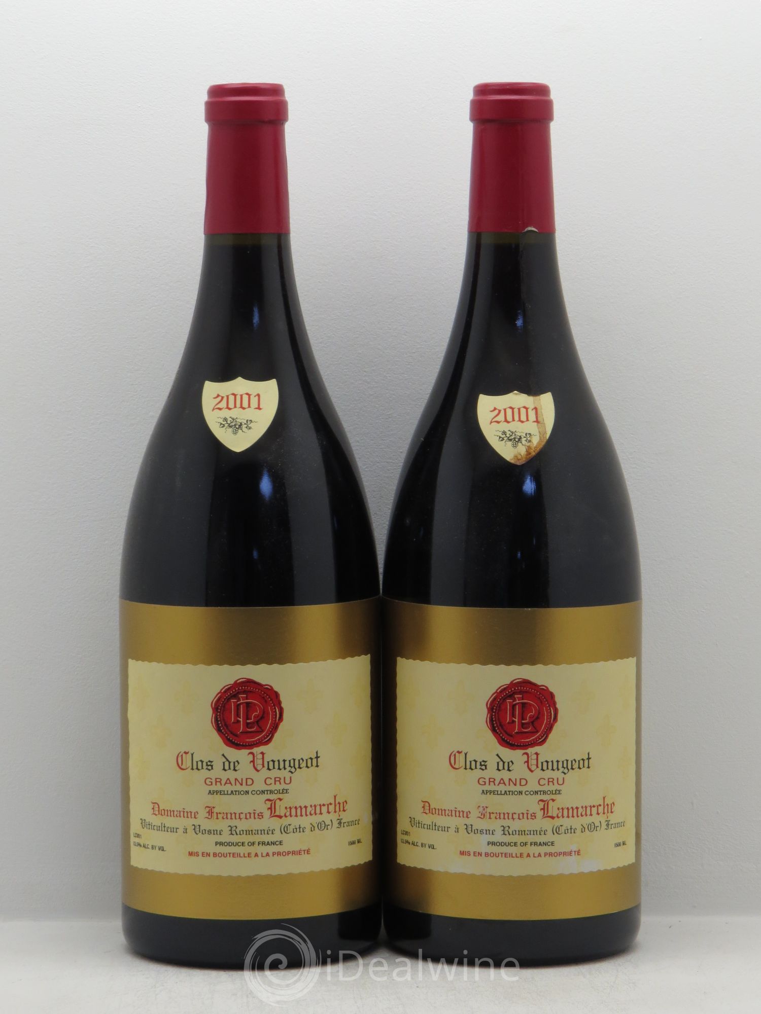 Clos de Vougeot Grand Cru Lamarche (Domaine) 2001 - Lot de 2 magnums - 0