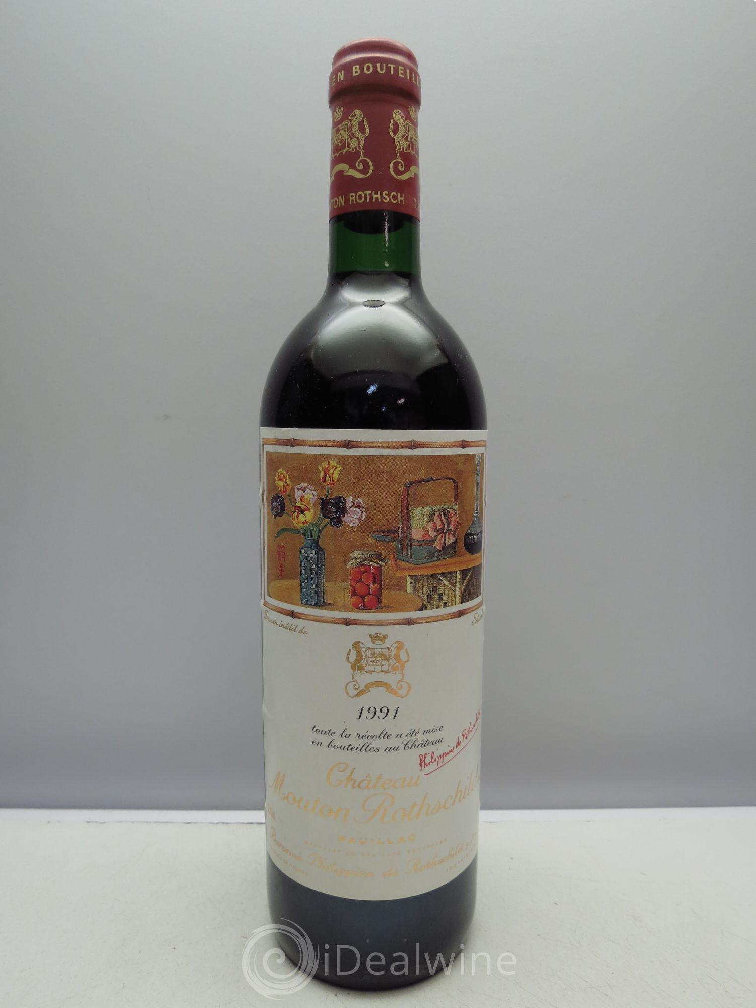 Château Mouton Rothschild 1er Grand Cru Classé (sans prix de réserve) 1991 - Lot de 1 bouteille - 0