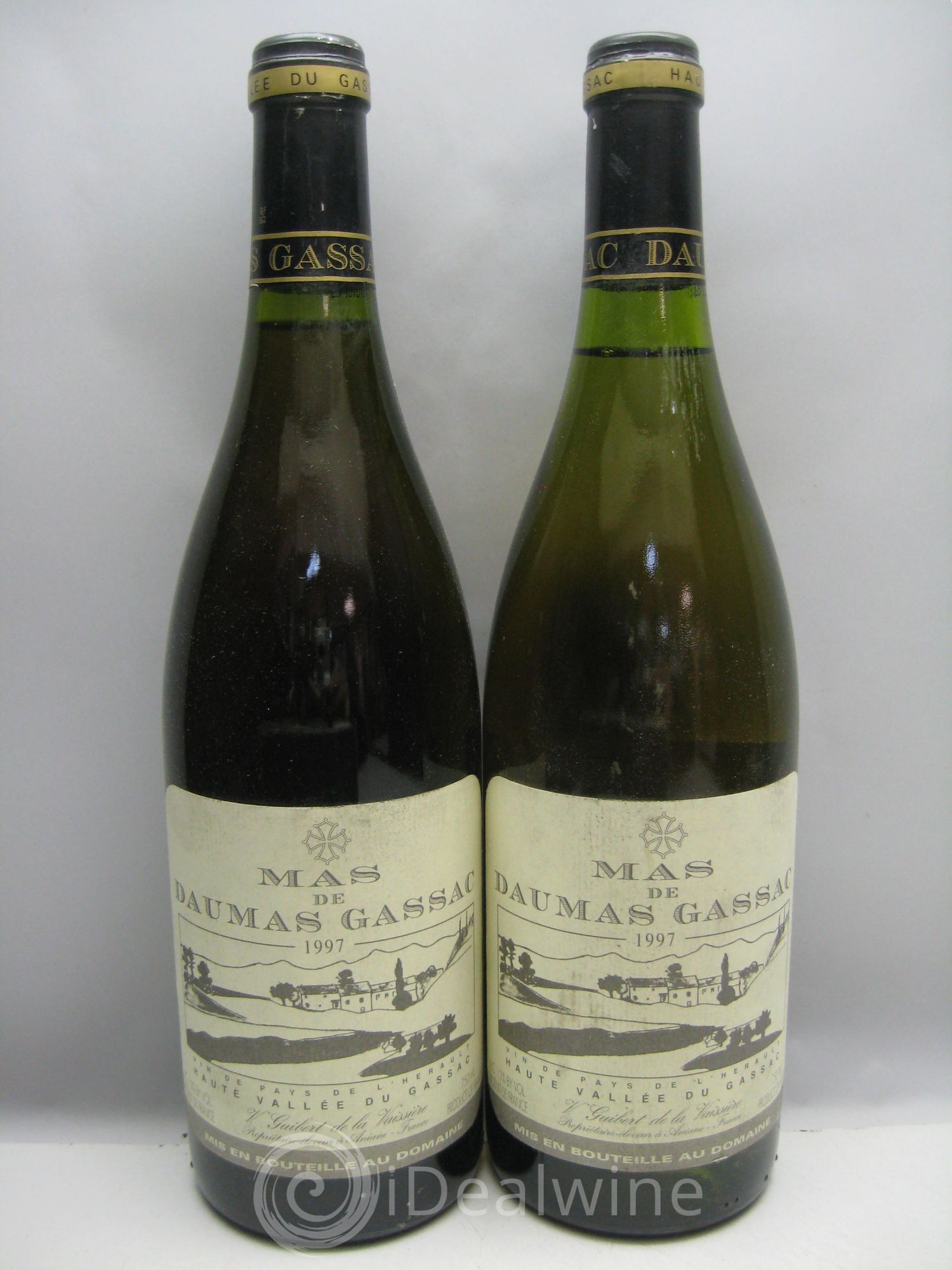 Saint-Guilhem-le-Désert - Cité d'Aniane Mas Daumas Gassac Famille Guibert de La Vaissière (sans prix de réserve) 1997 - Lot de 2 bouteilles - 0