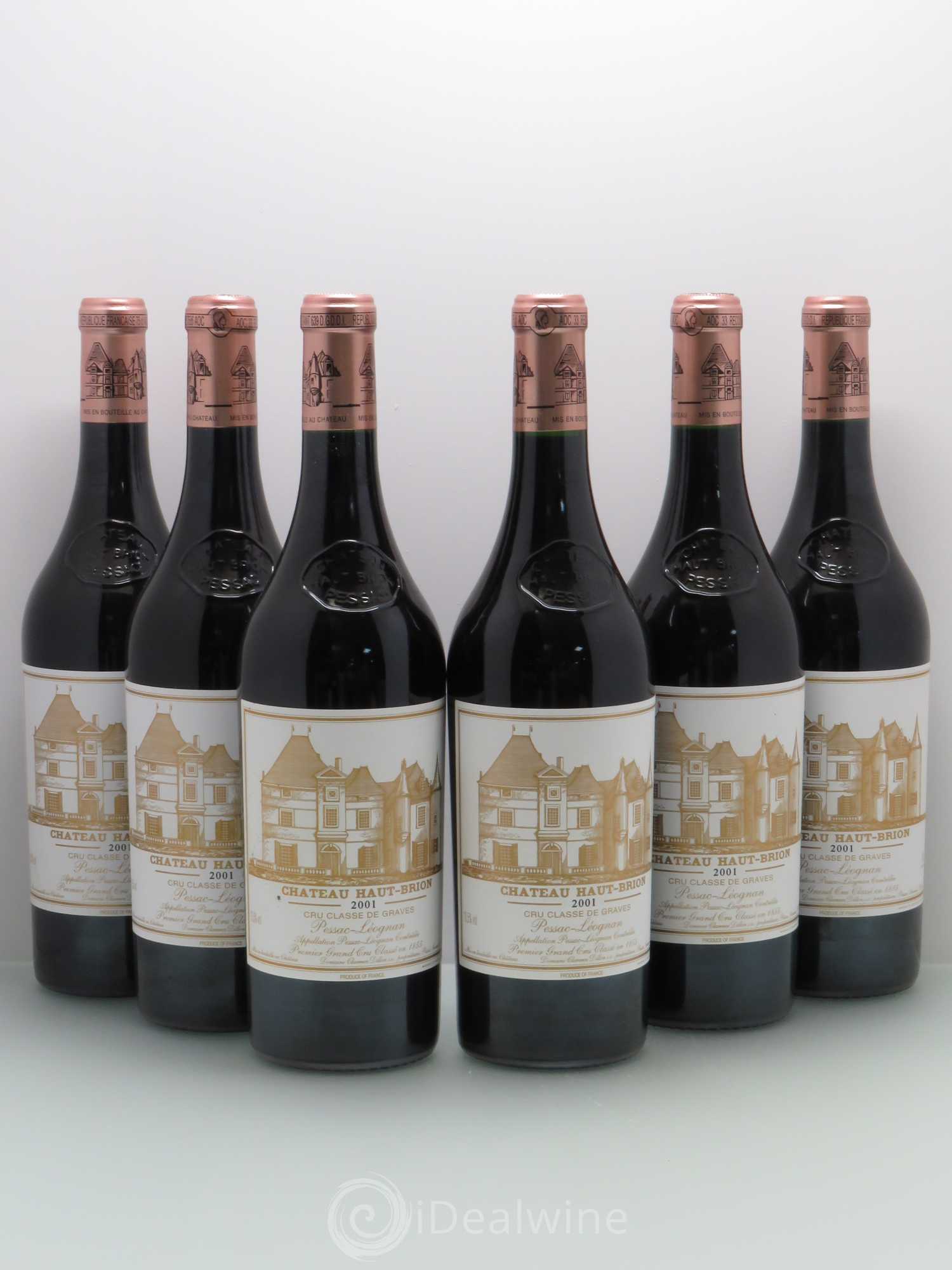 Château Haut Brion 1er Grand Cru Classé 2001 - Lot de 6 bouteilles - 0