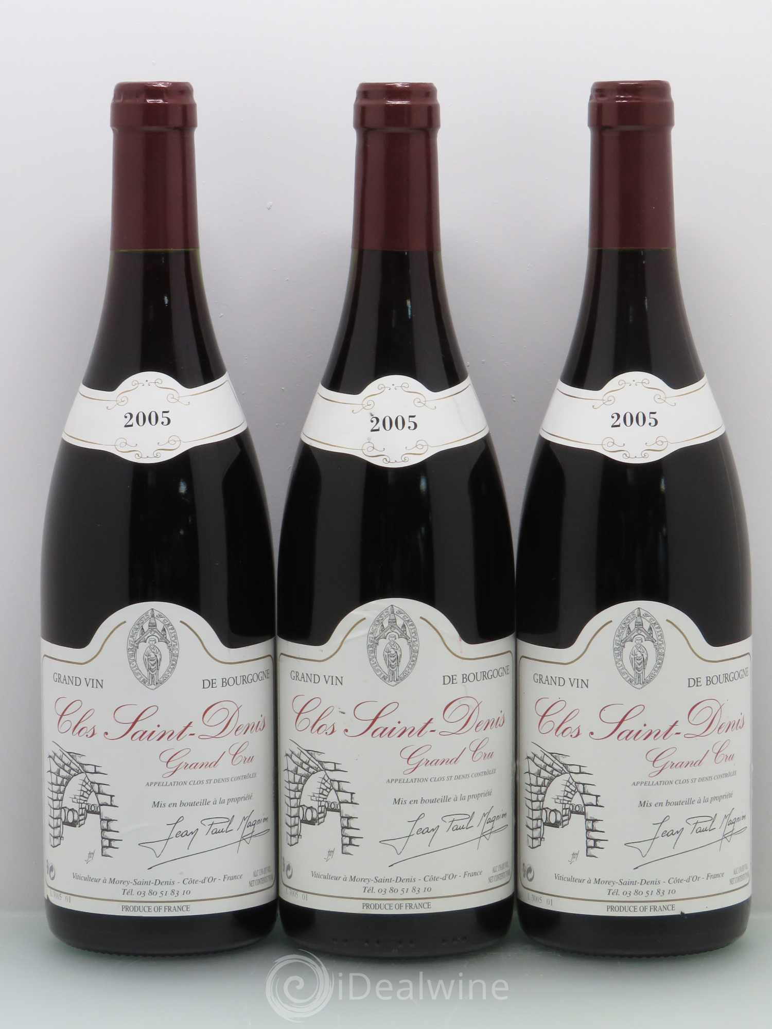 Clos Saint-Denis Grand Cru Dom. Magnien 2005 - Lot de 3 bouteilles - 0