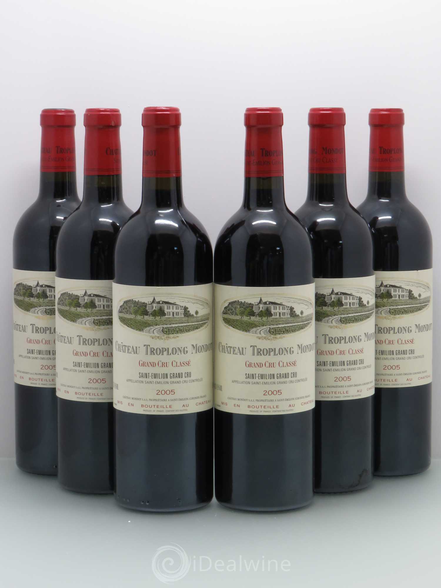 Château Troplong Mondot 1er Grand Cru Classé B 2005 - Lot de 6 bouteilles - 0