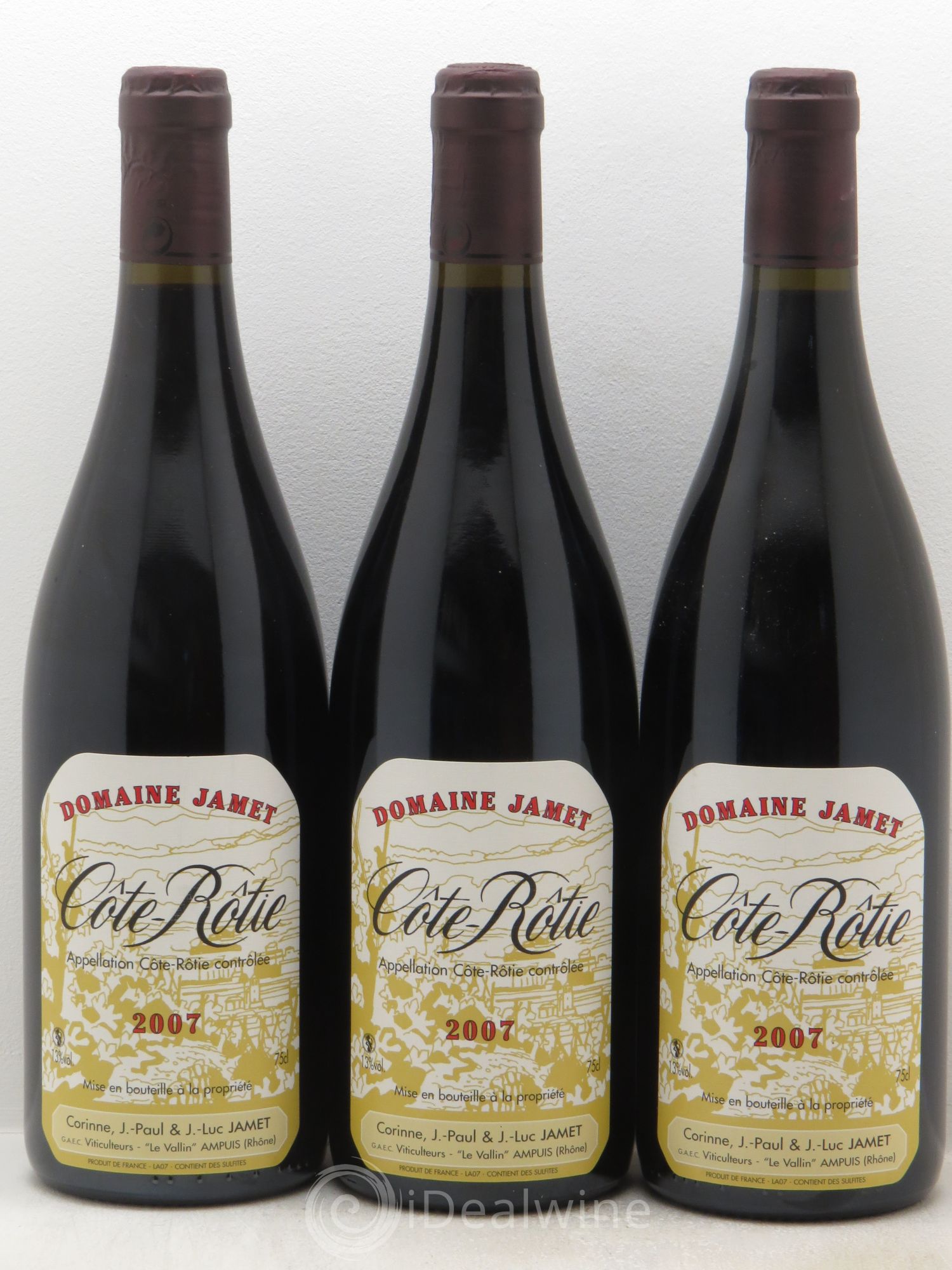 Côte-Rôtie Jamet (Domaine) 2007 - Lot de 3 bouteilles - 0